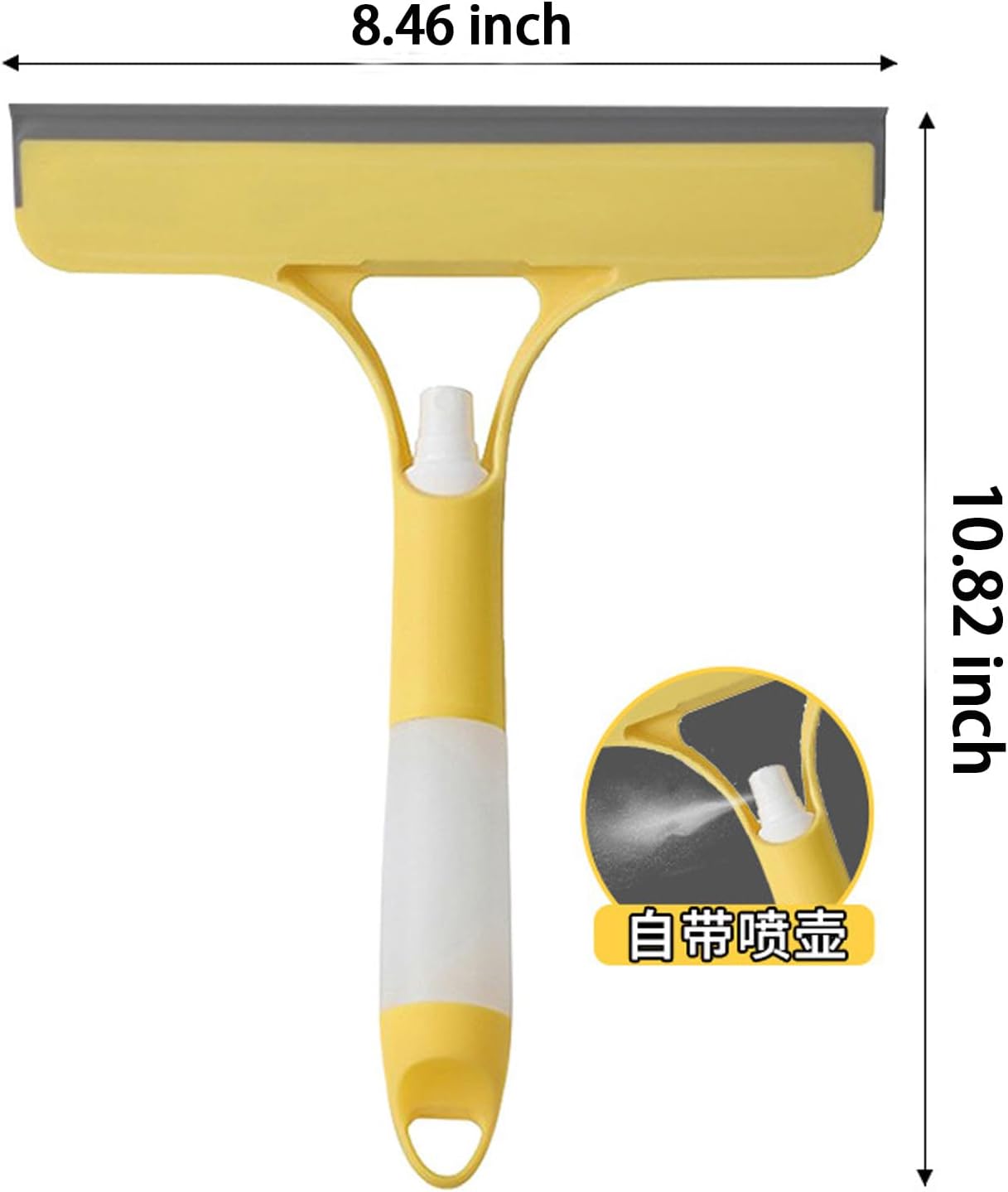 3 in 1 Window Cleaning Scraper Glass， 2025 New Squeegee for Shower Glass, Spray Away Cleaner Shower Squeegee for Glass Doors Brush - All-Purpose Squeegee for Window Cleaner Tool (Grey)