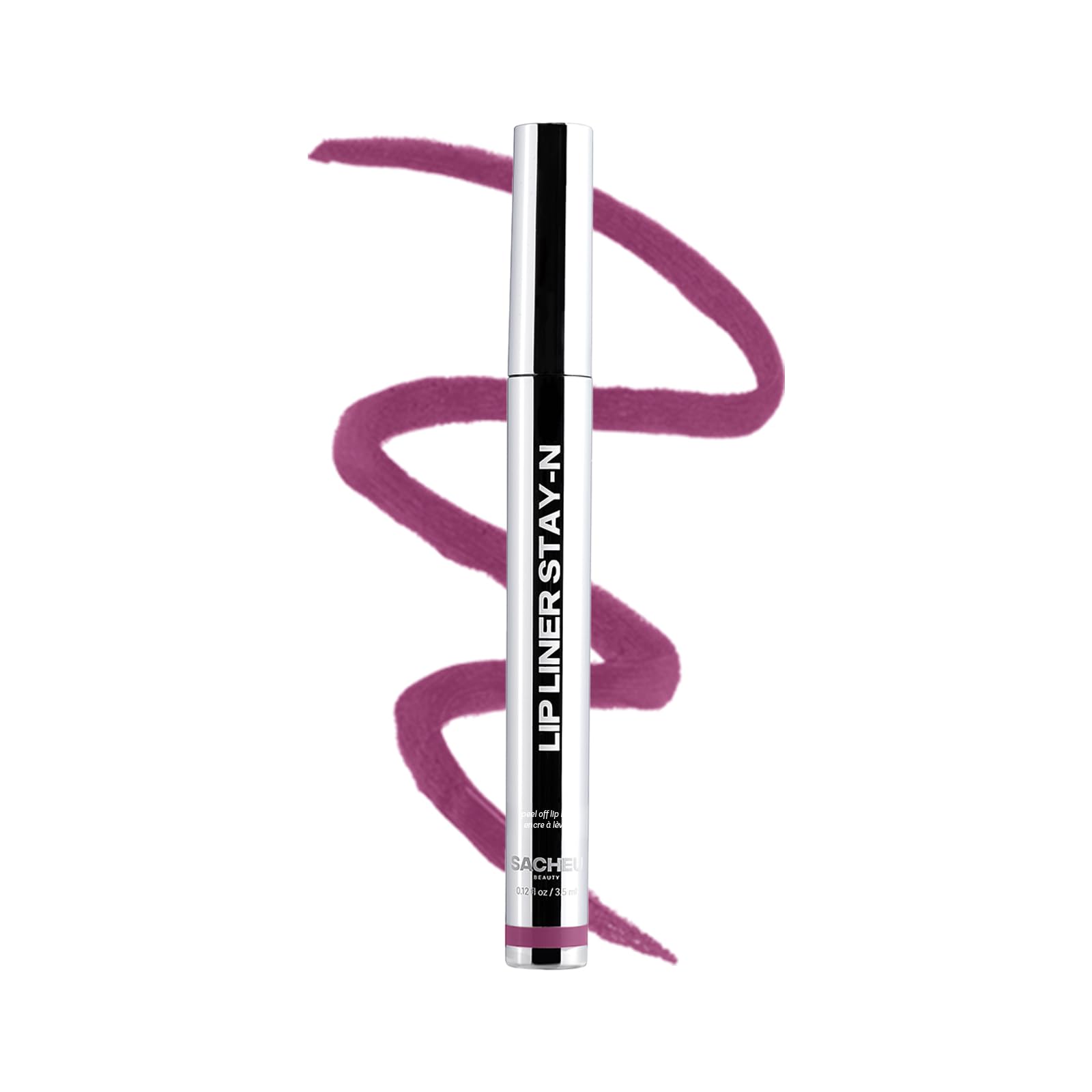 Sacheu Lip Liner STAY-N Peel Off Lip Stain — Long Lasting Matte Lip Tattoo Transfer Proof Lipstain Infused with Hyaluronic Acid & Vitamin E for All Skin Types — Vegan & Cruelty-Free, p-INKED