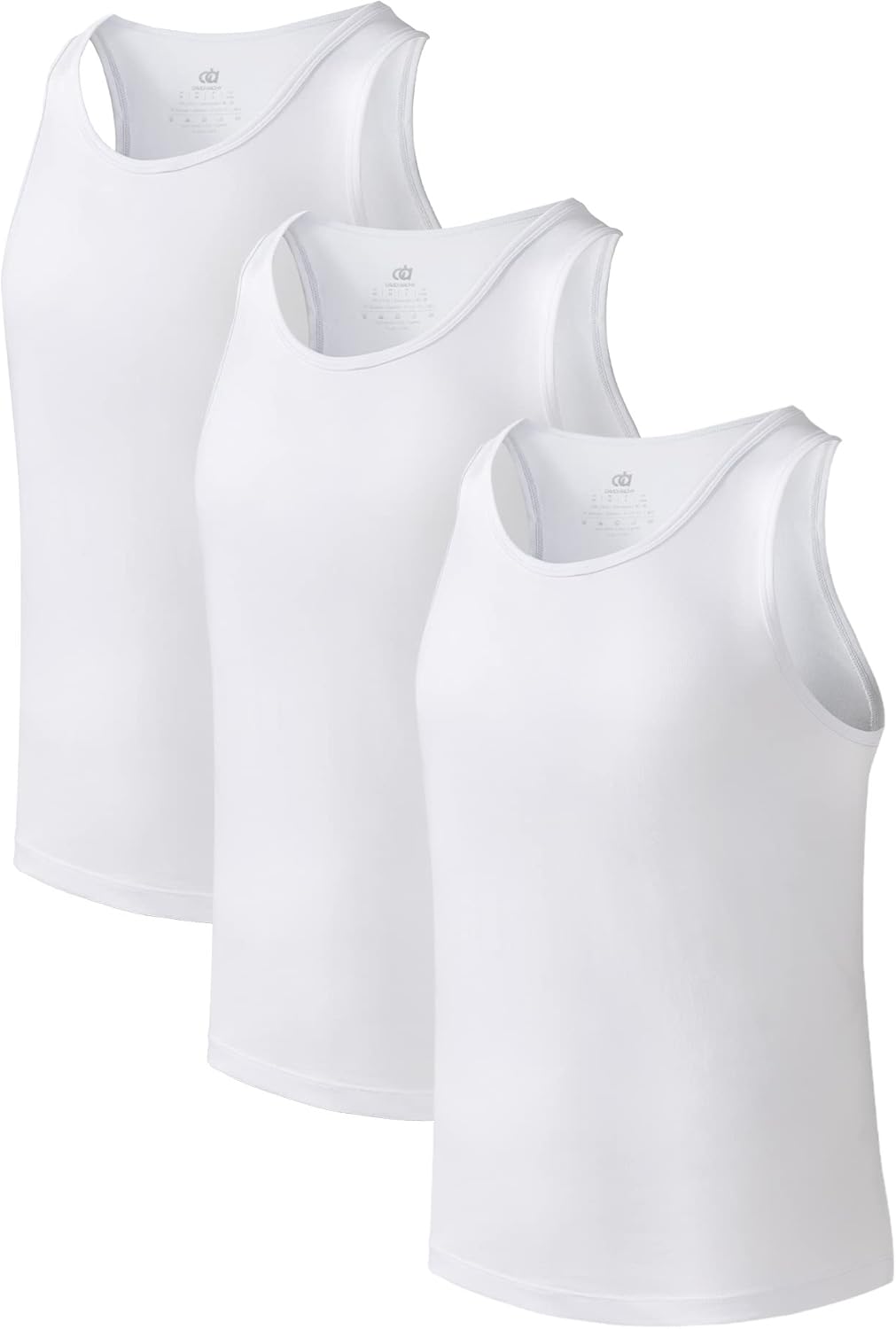 DAVID ARCHY Men's Tank Top Bamboo Rayon Undershirts Tank Shirt Moisture-Wicking A-Shirt for Men, 3 or 5 Pack