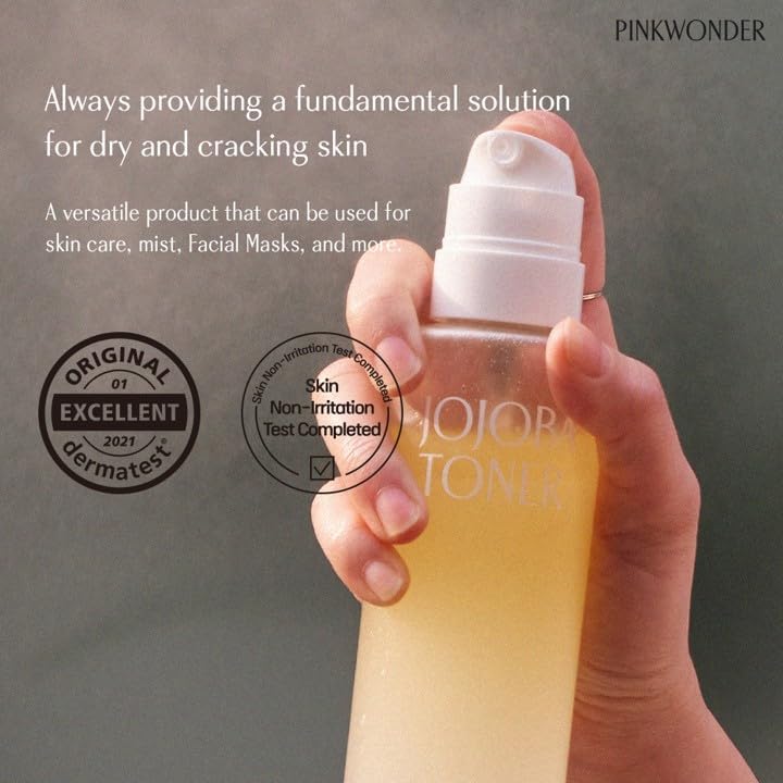 PINKWONDER USDA Organic Jojoba Oil | 100% Pure, Cold-Pressed & Vitamin E-Rich Oil for Skin | Non-Greasy, Fast-Absorbing for Face, 1.69oz (50ml)