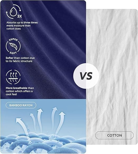 Separatec Mens Underwear with Pouch Moisture Wicking Rayon Made From Bamboo Underwear Men Breathable Boxer Briefs 3 or 6 Pack