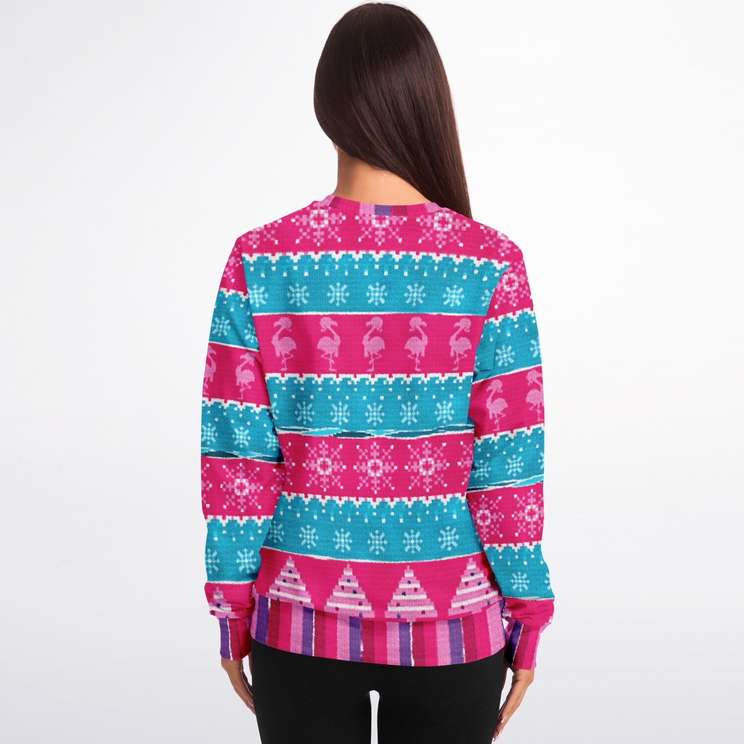 Relaxin' Santa Flamingo Ugly Christmas Sweatshirt