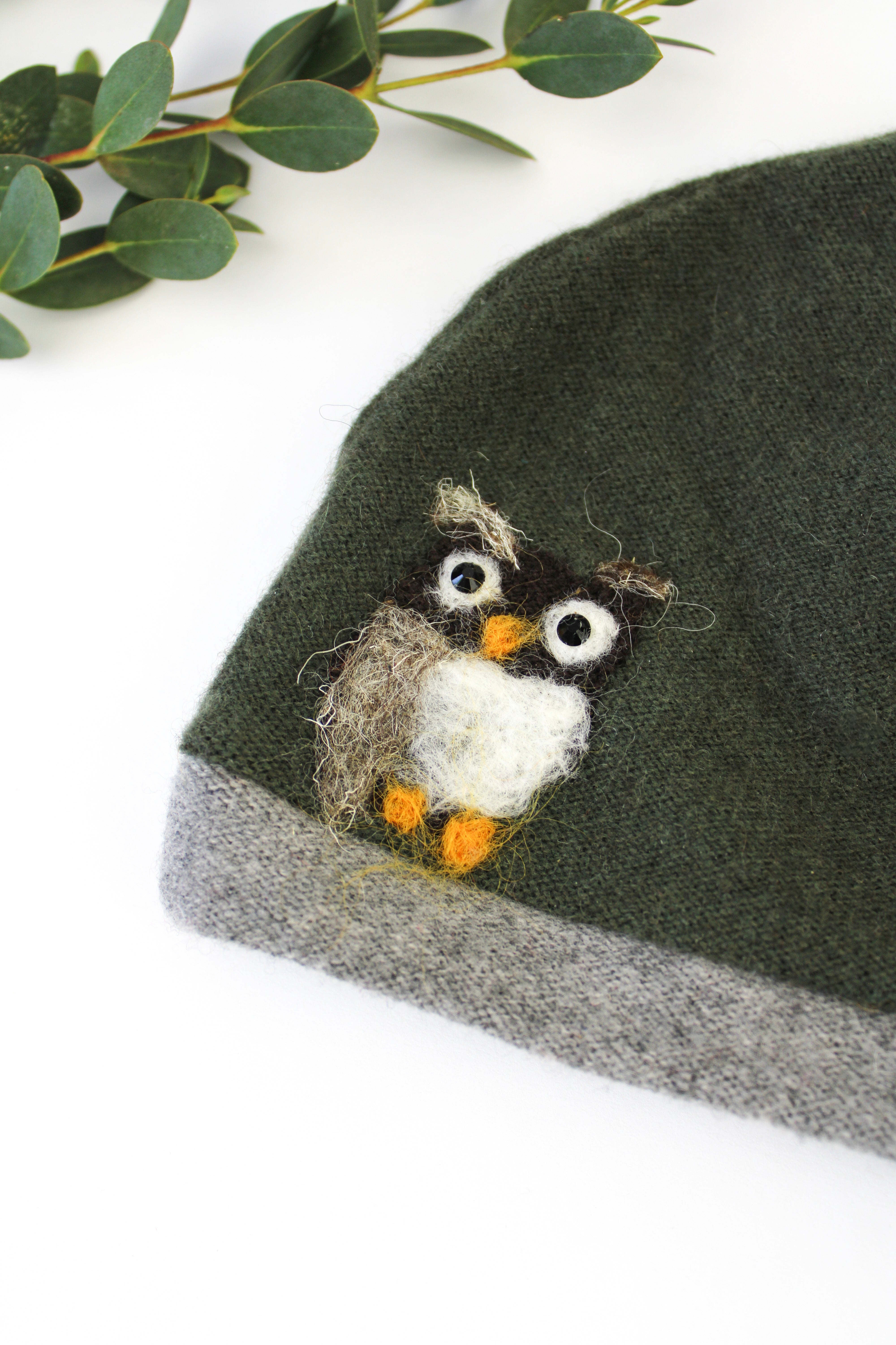 Owl Cashmere Hat - Baby