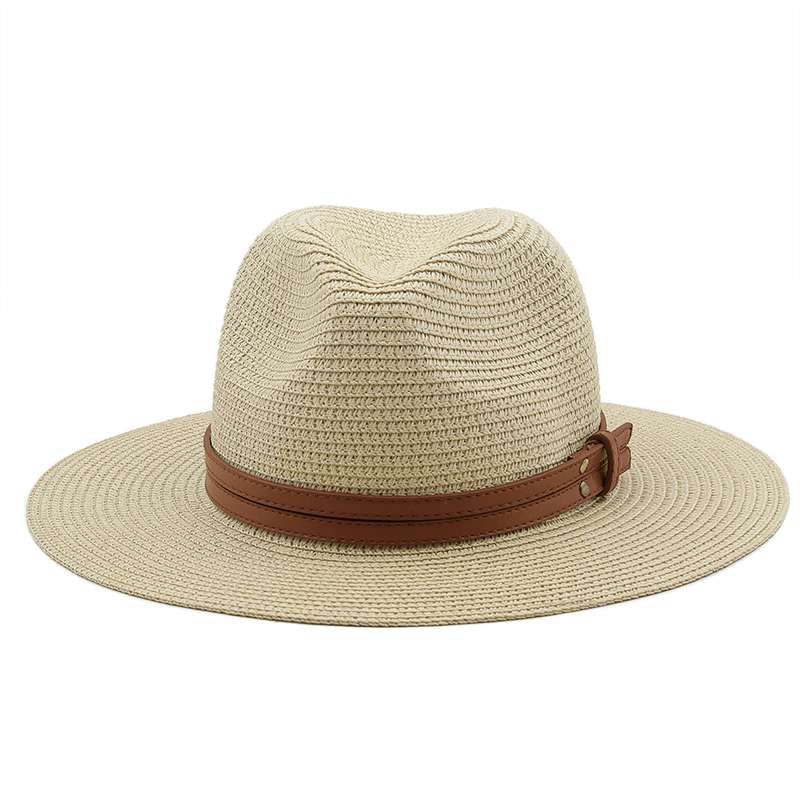 54-58-60CM Womens Summer Panama Hats Wide Brim Straw Sun Hat Beach Hat For Men Fashion UPF UV Protection Fedoras Cap For Travel
