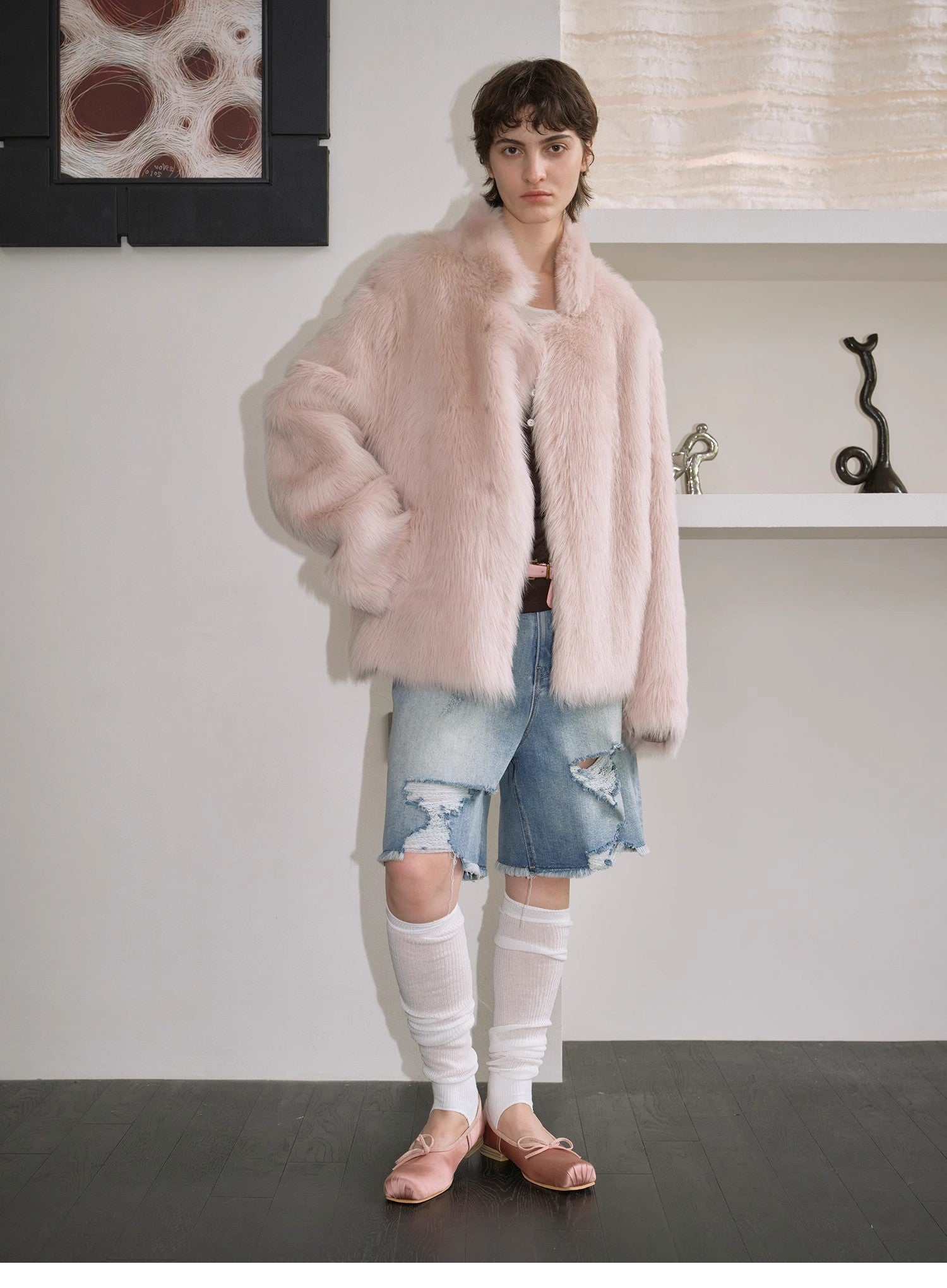 "Heartbeat Mark" Tuscany sheepskin women's short fur coat-0