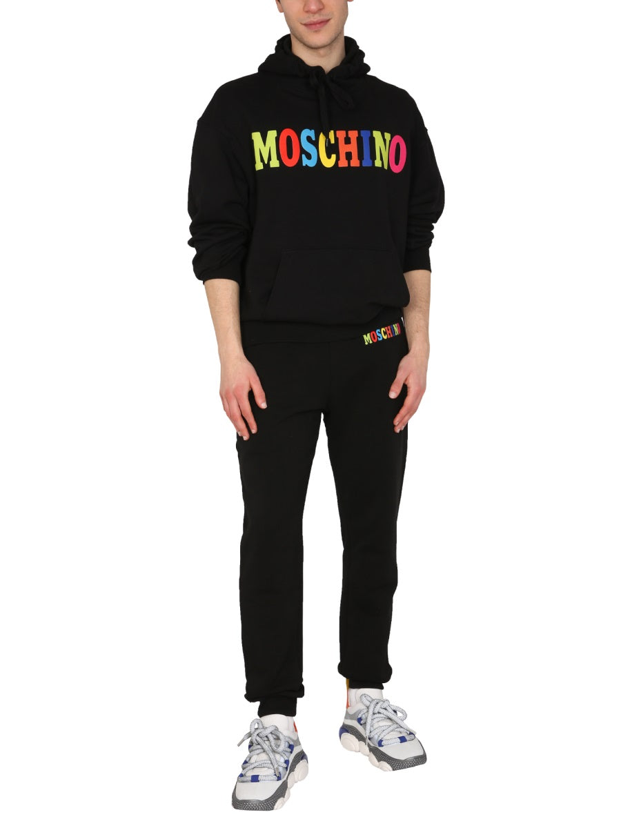 Moschino Men Multicolor Logo Jogging Pants