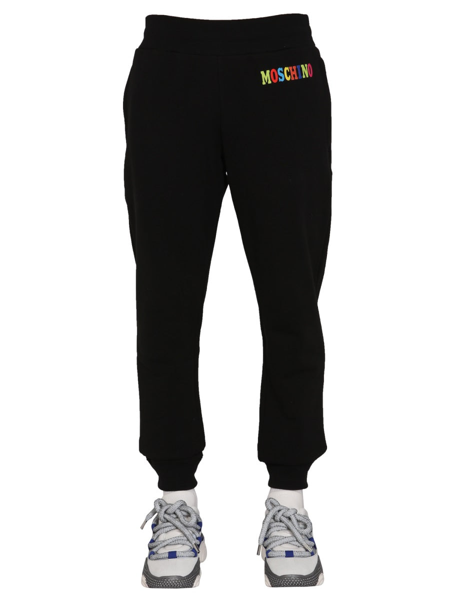 Moschino Men Multicolor Logo Jogging Pants
