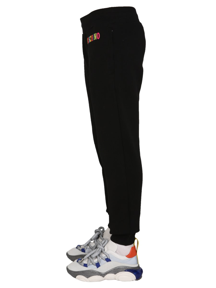 Moschino Men Multicolor Logo Jogging Pants
