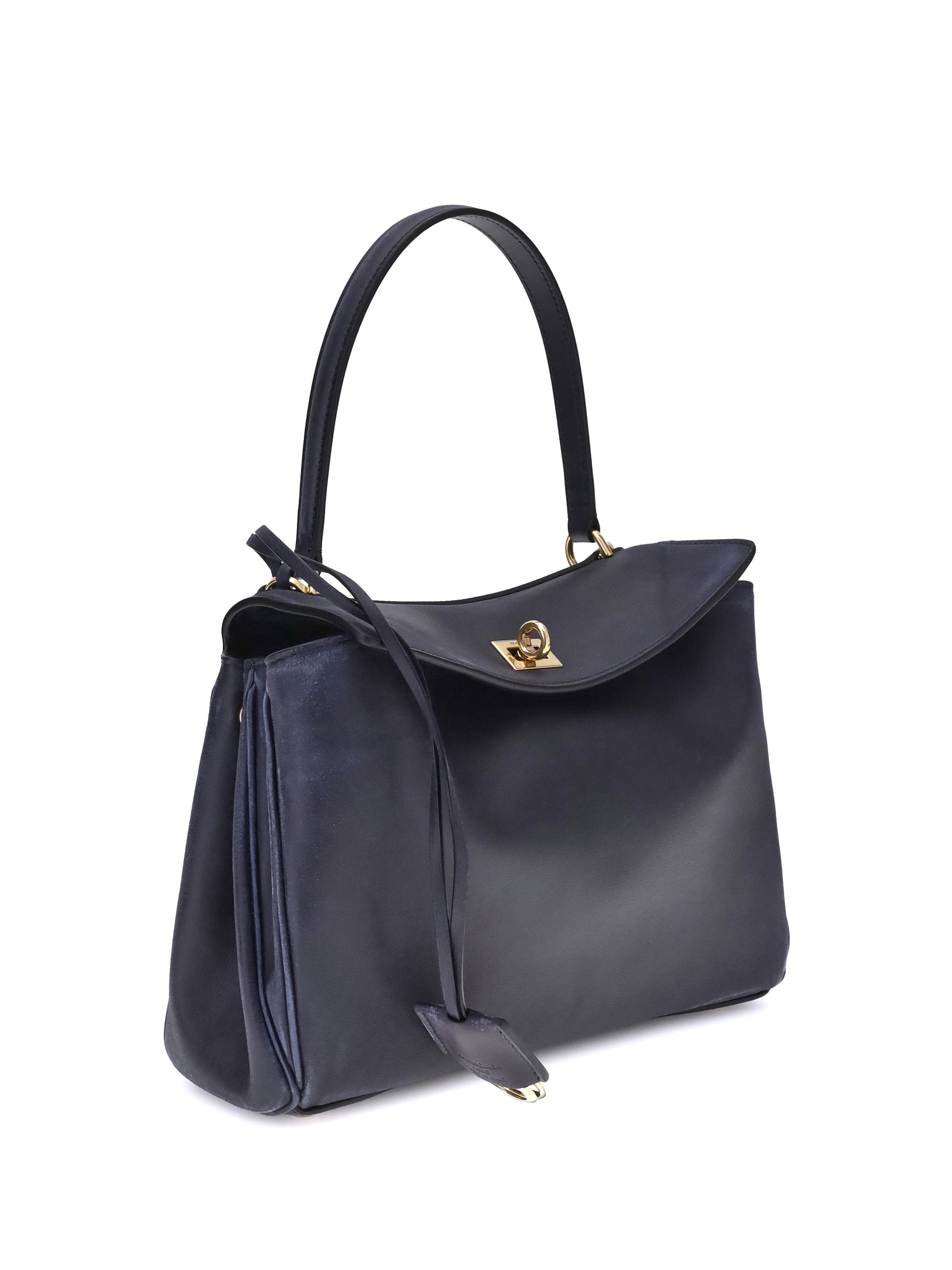 Balenciaga Women Rodeo Small Shoulder Bag In Used-Effect Leather