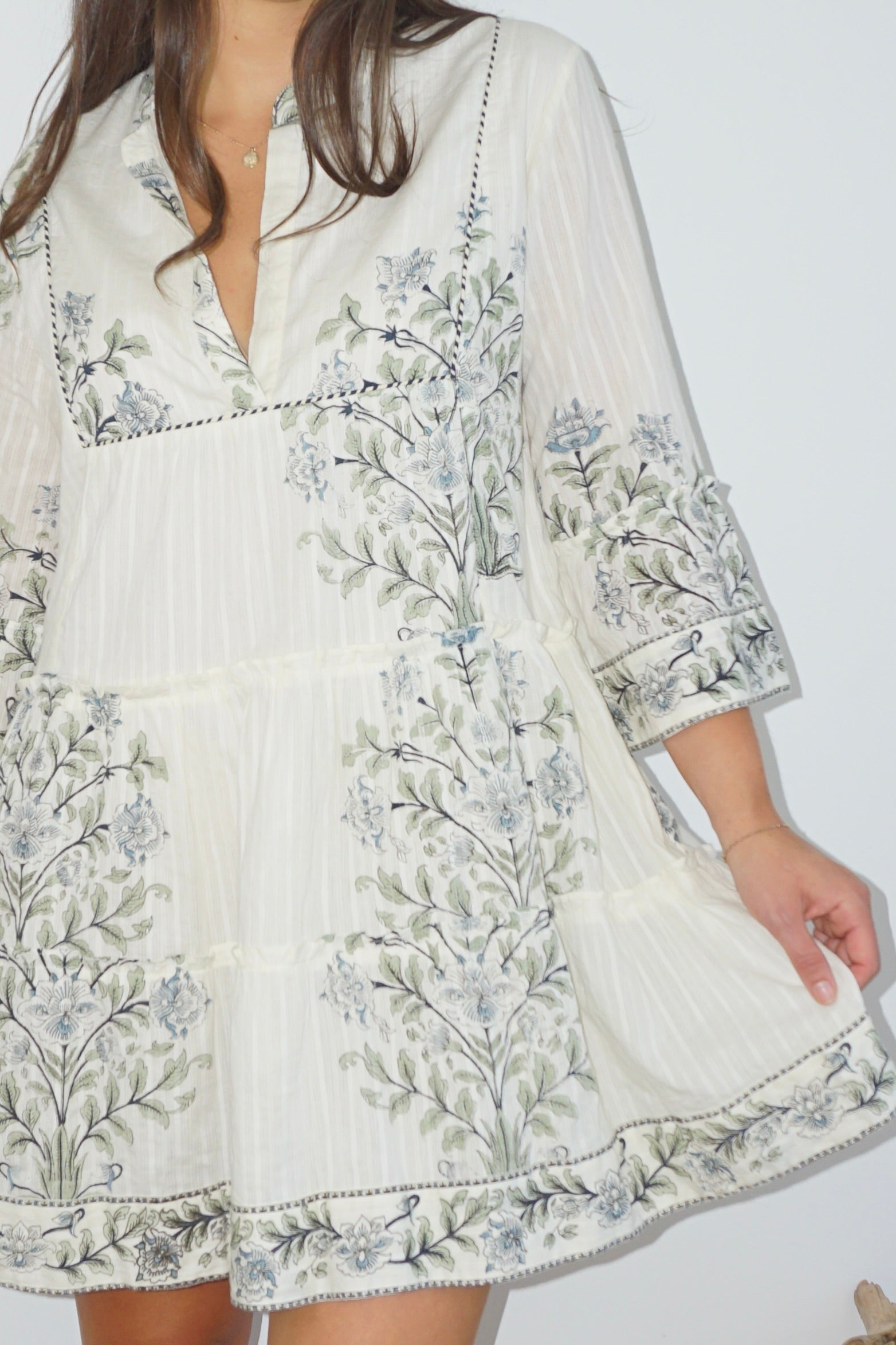 Dylan Mini Dress in Vert Victorian