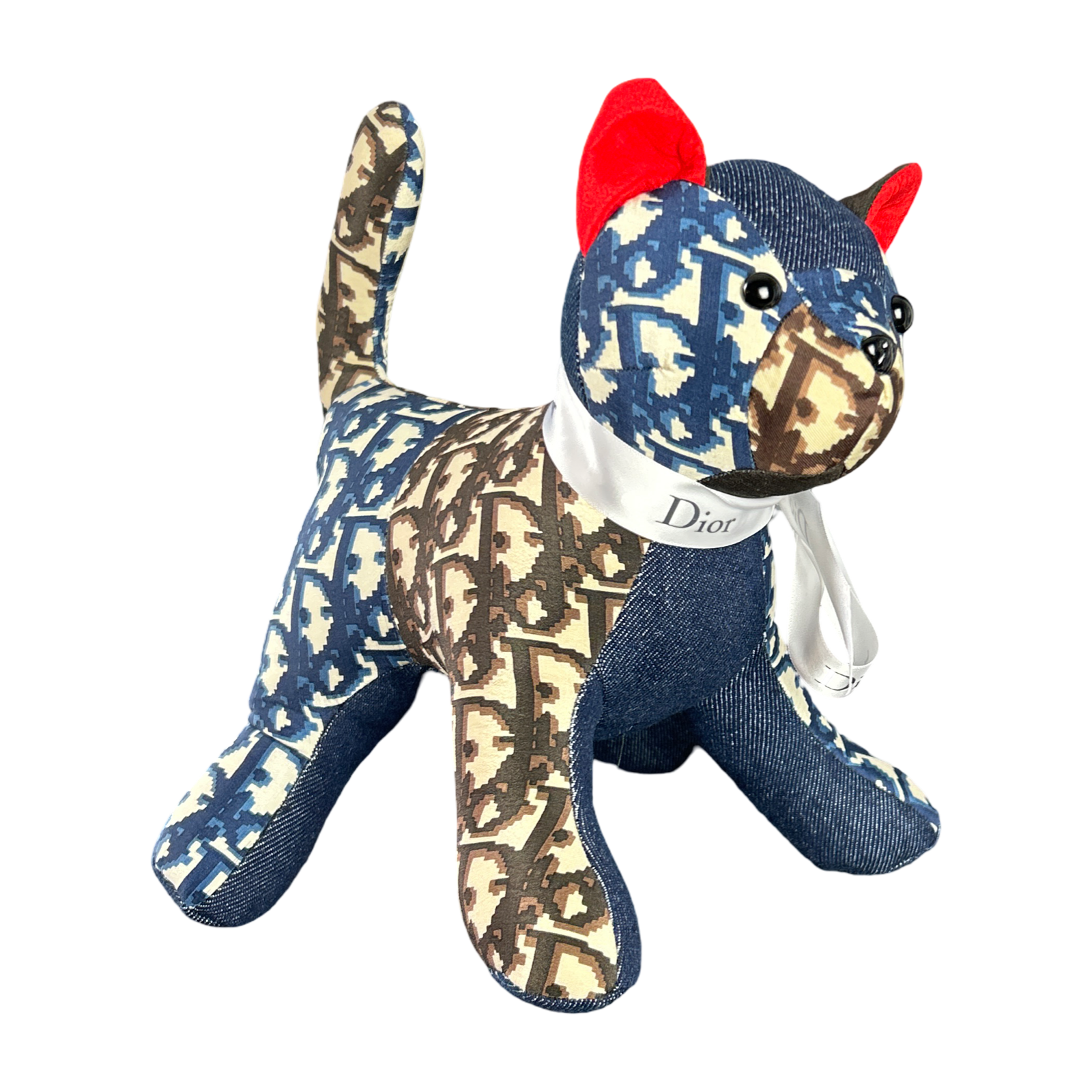 Trotter Vintage Silk Scarf Patchwork Kitten