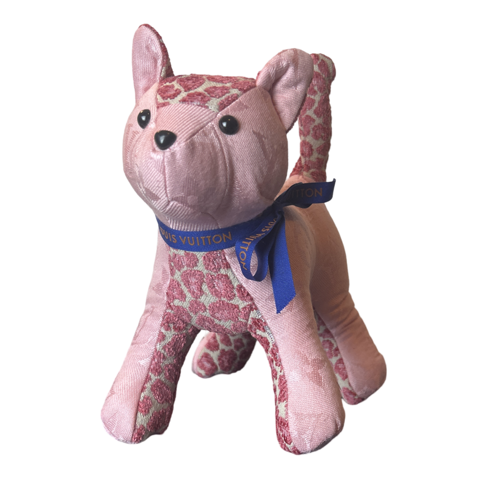 LV Monogram Vintage Silk & Wool Scarf Patchwork Kitten
