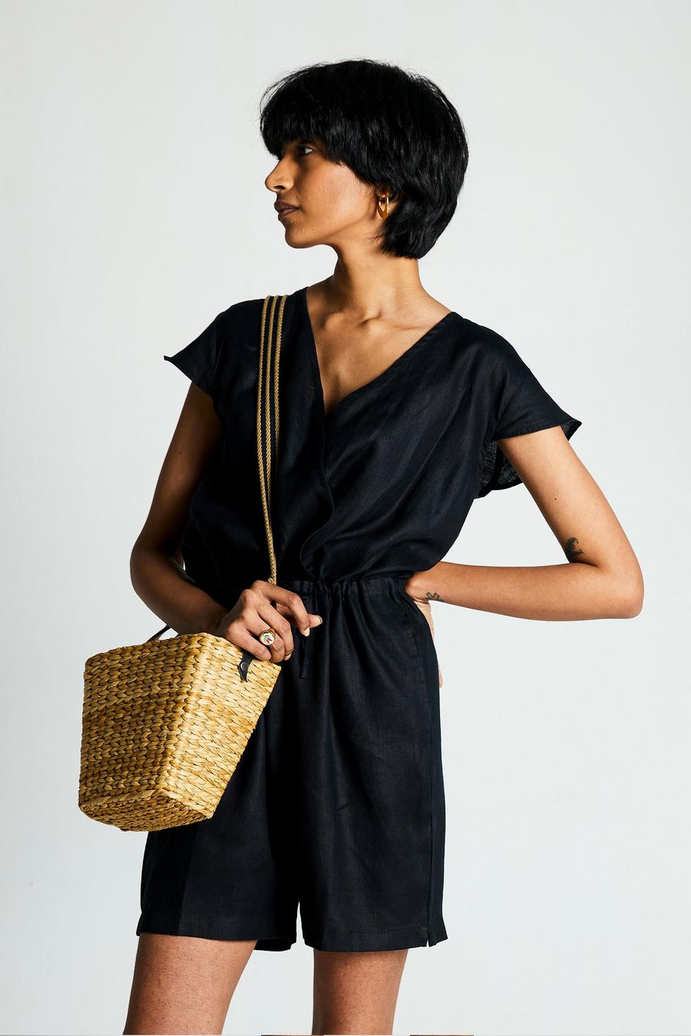 Smoke and Mirrors Romper - Black