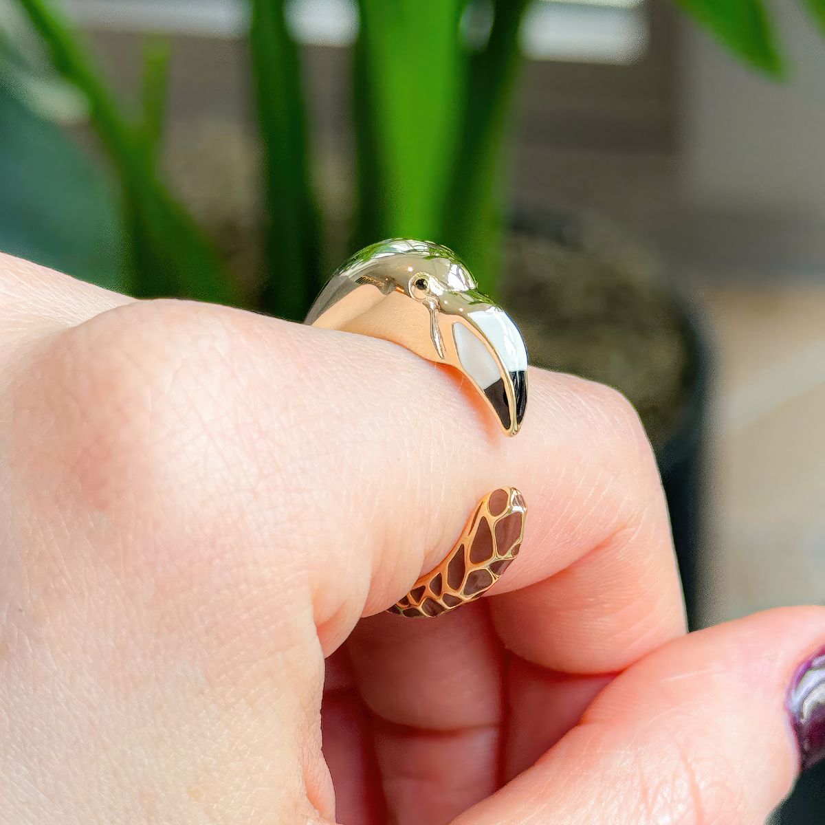 Sterling Silver Designer Flamingo Ring
