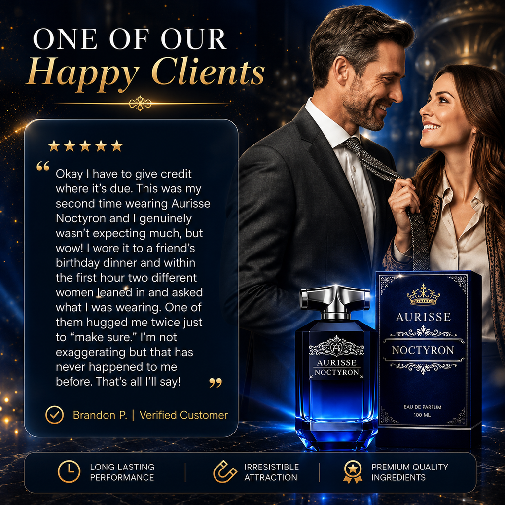 Premium Aurisse Noctyron Men’s Extrait de Parfum - 100ML | 40% Oil Concentration | 12+ Hour Longevity