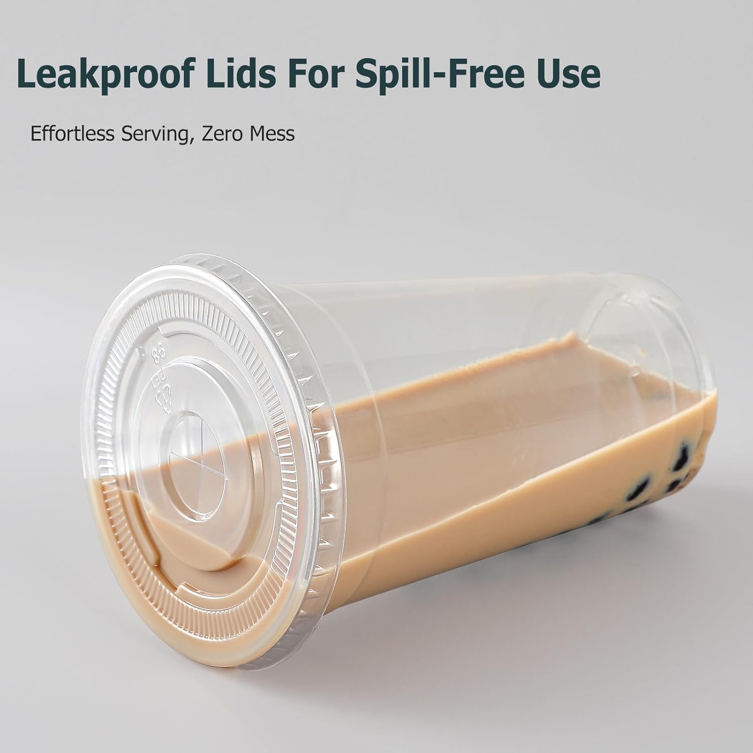 100 Pack, 16 Oz Plastic Cups With Lids and Straws, Iced Coffee Cups With Lids Disposable Clear Cups With Lids - for Iced Coffee, Smoothie, Milkshake and Cold Drinks