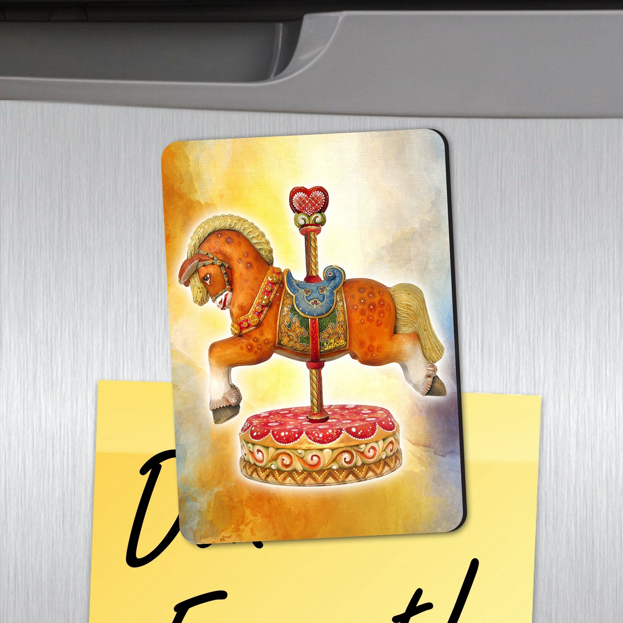 Carousel Horse Refrigerator Magnets Set of 3