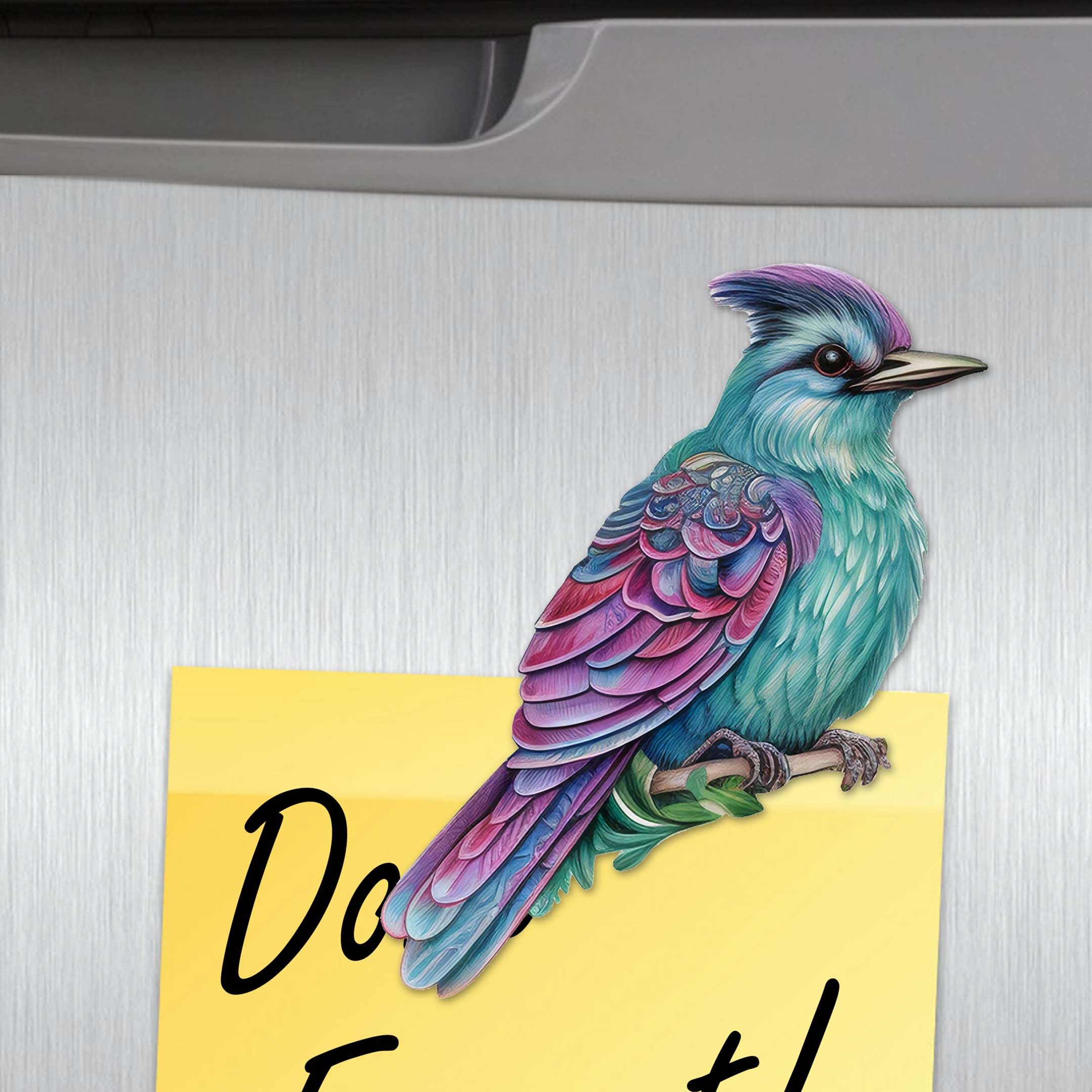 Colorful Birds Decorative Wooden Magnets Set of 6 by G. Debrekht - Wildlife Decor - 8090003G-S6