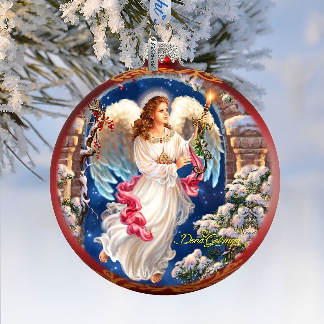 Angel in The Arch Glass Ornament Limited Edition by D. Gelsinger - Christmas Decor - 73892-1322