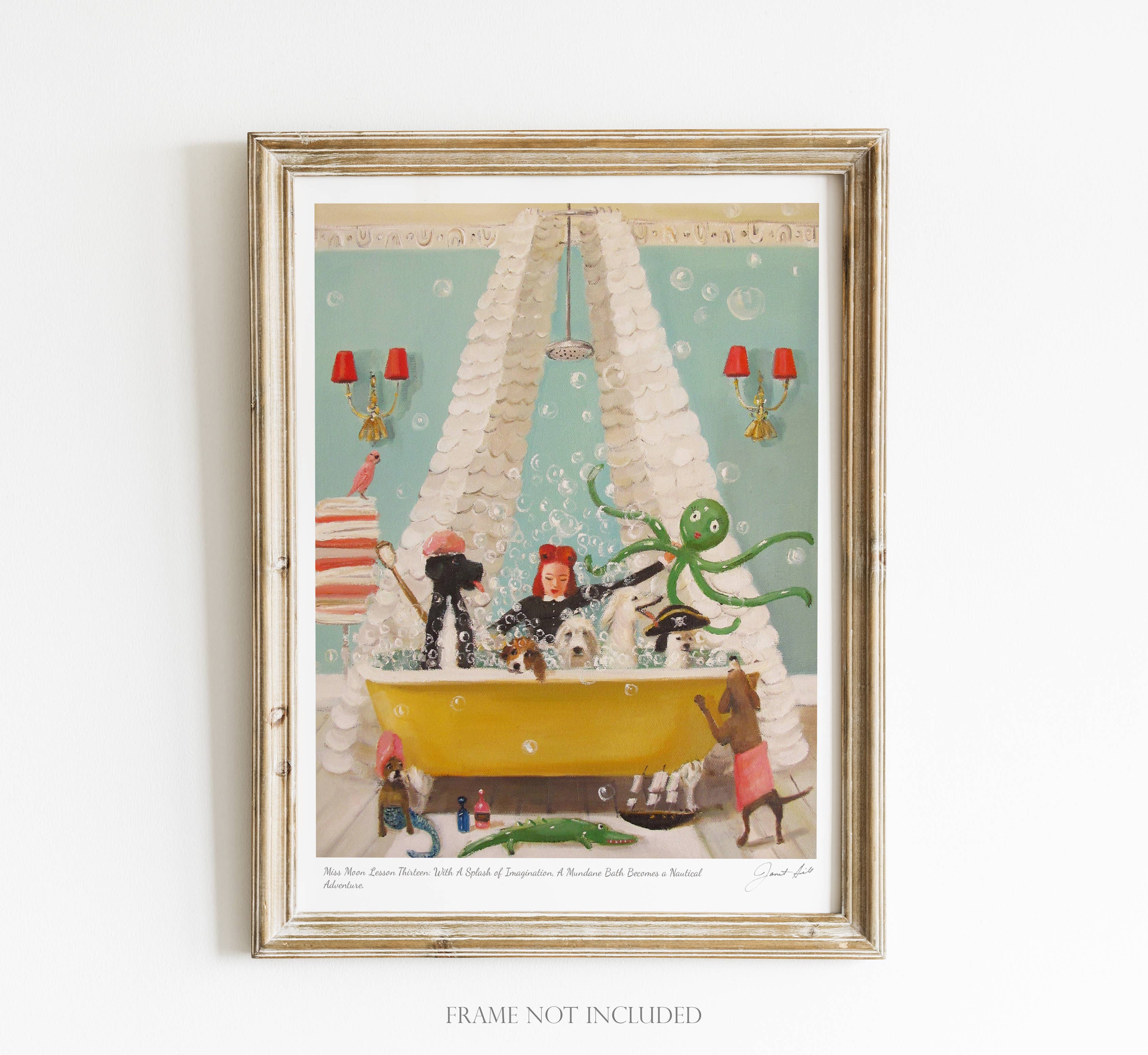 Miss Moon Lesson Thirteen 8.5"x11" Art Print by Janet Hill