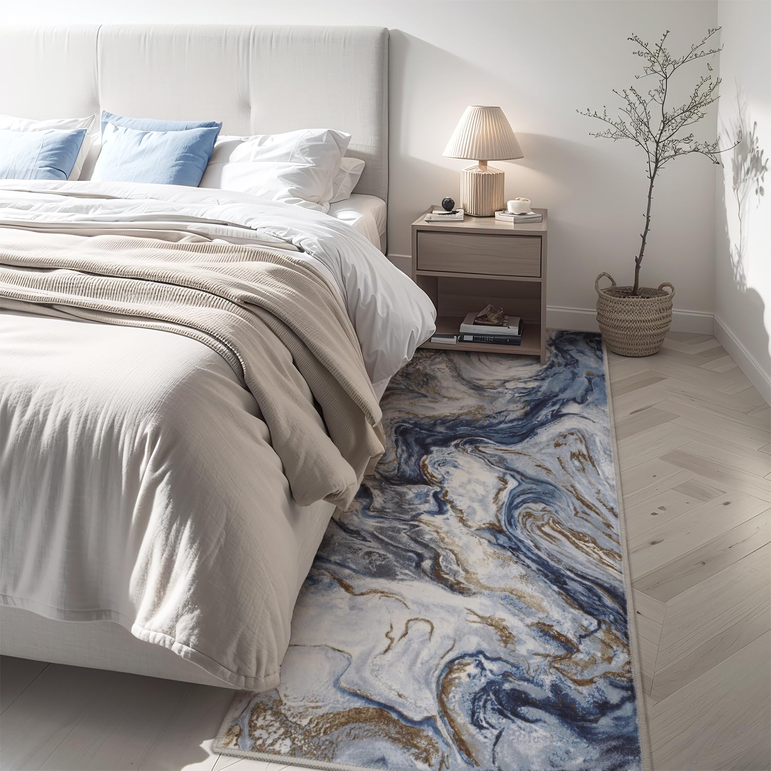 5x7 Area Rugs for Living Room, Modern Abstract Rug for Bedroom, Contemporary Machine Washable Rug, Large Stain Resistant Carpet for Dining Room Playroom Home Office, Pet & Kids Friendly