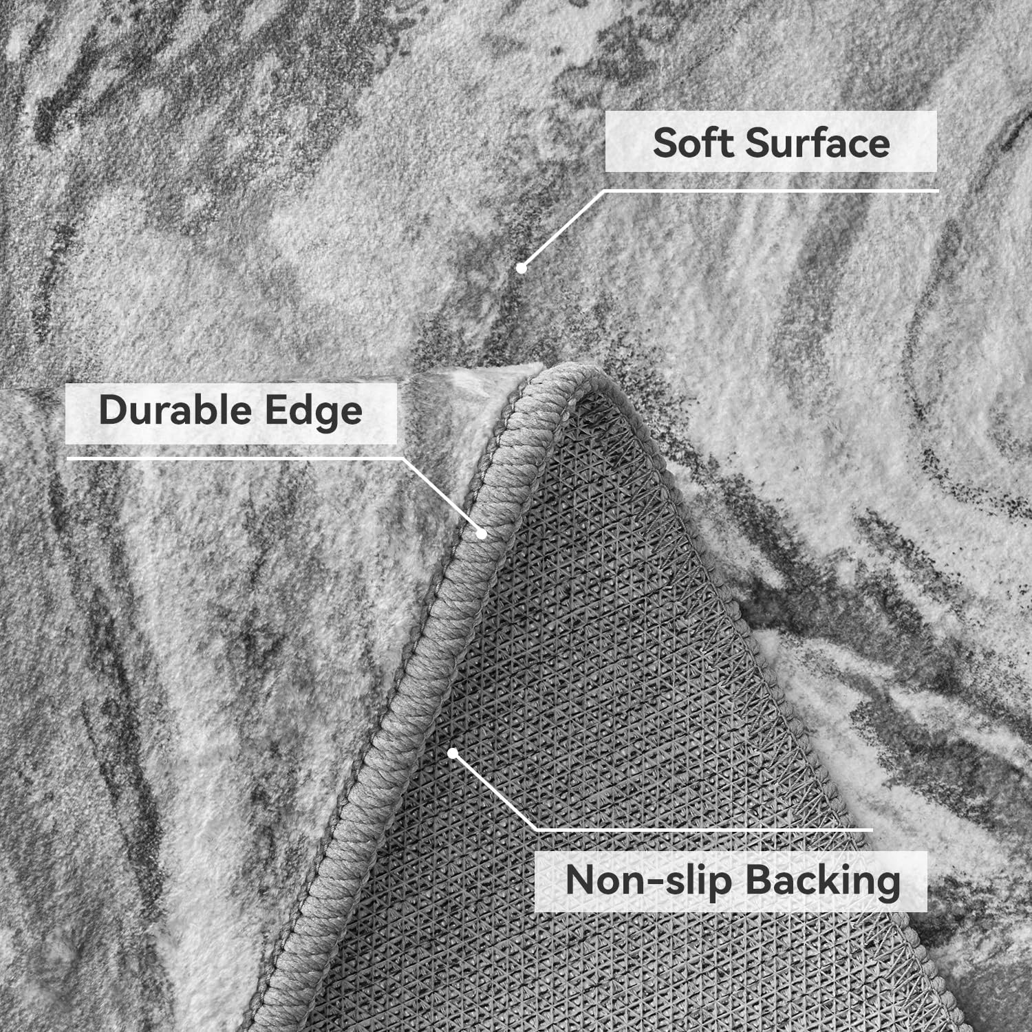 5x7 Area Rugs for Living Room, Modern Abstract Rug for Bedroom, Contemporary Machine Washable Rug, Large Stain Resistant Carpet for Dining Room Playroom Home Office, Pet & Kids Friendly