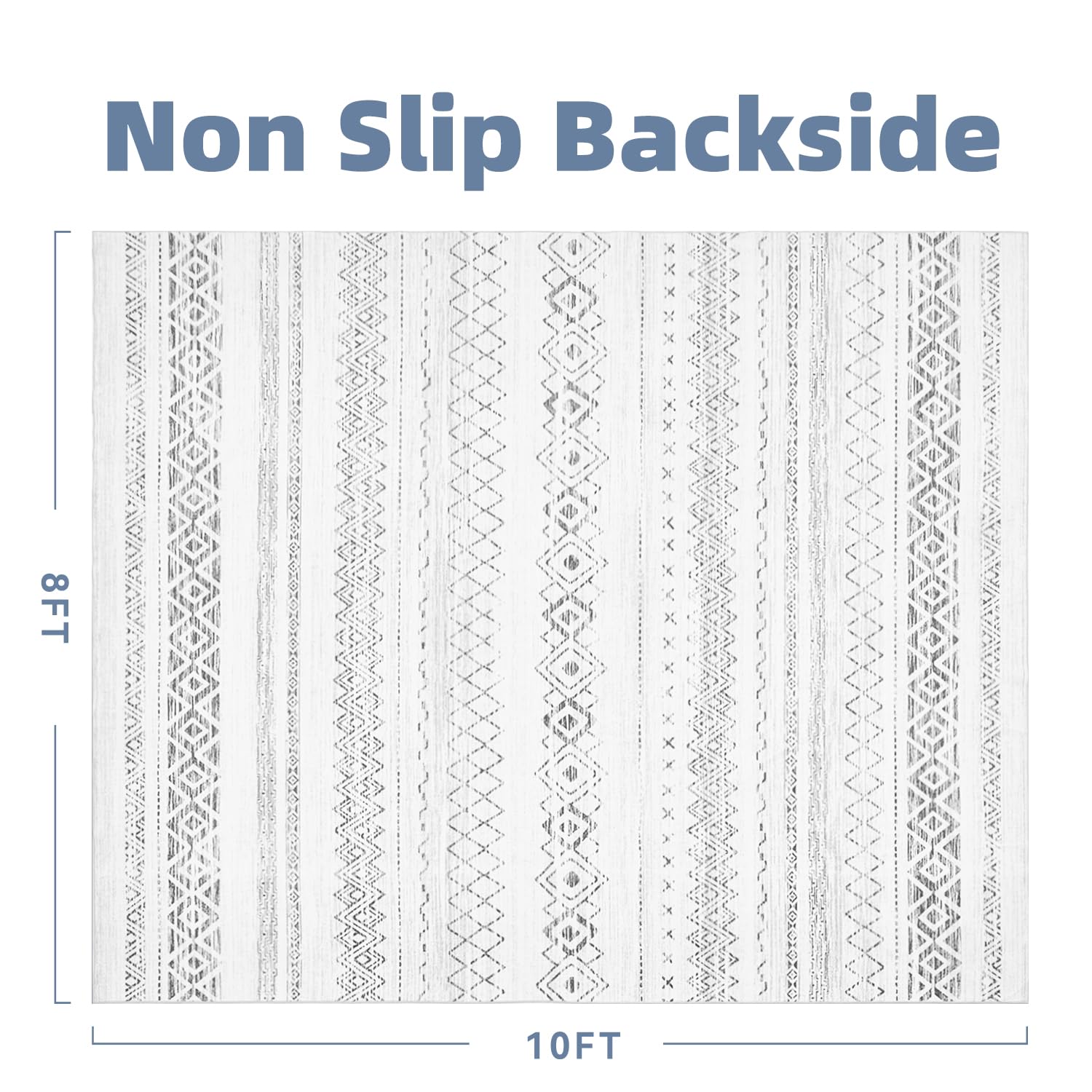 5x7 Area Rugs for Living Room Non Slip Soft Washable Rug Distressed Modern Moroccan Boho Rug Neutral Indoor Carpet Large Area Rugs for Bedroom Dining Room Office Playroom, Brown