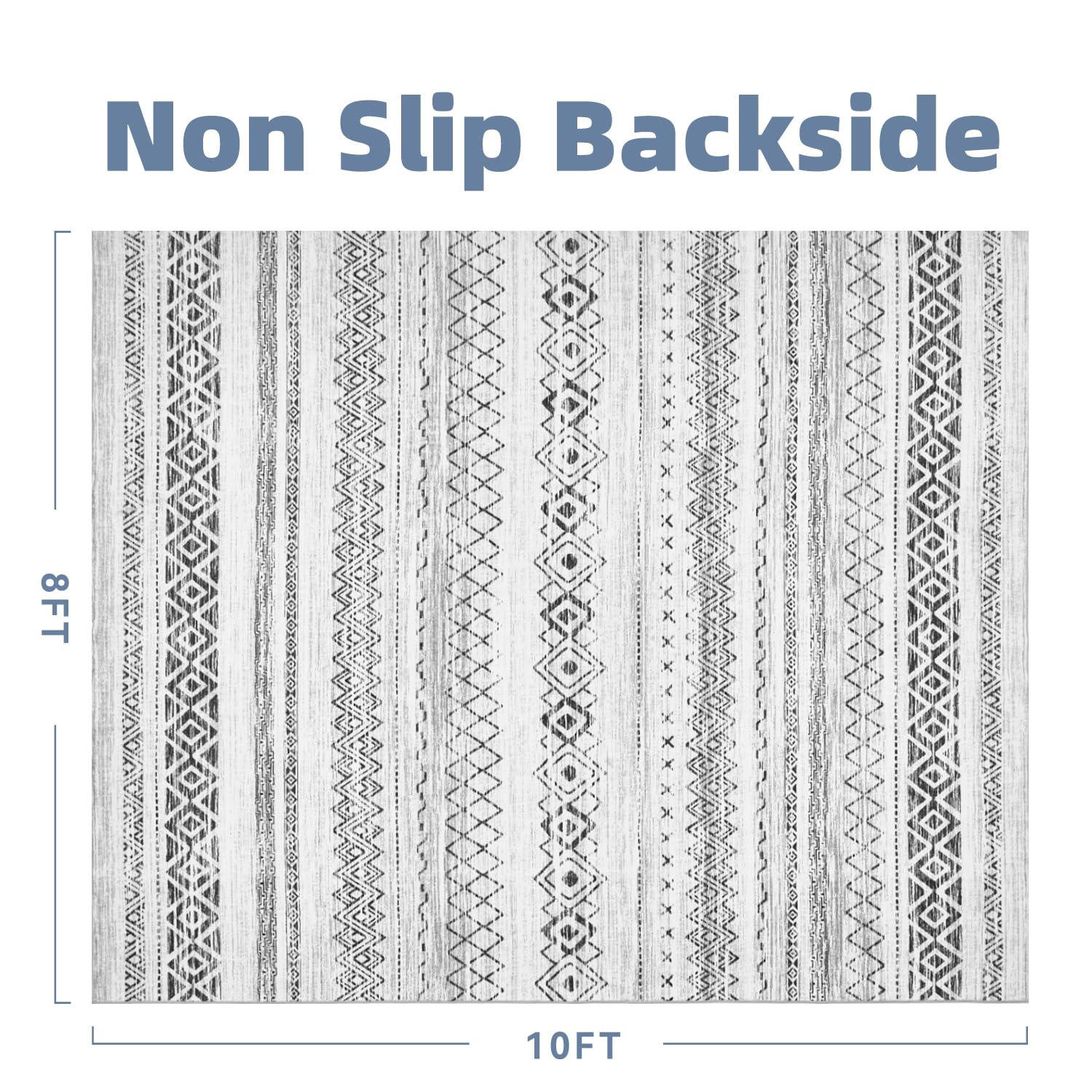 5x7 Area Rugs for Living Room Non Slip Soft Washable Rug Distressed Modern Moroccan Boho Rug Neutral Indoor Carpet Large Area Rugs for Bedroom Dining Room Office Playroom, Brown