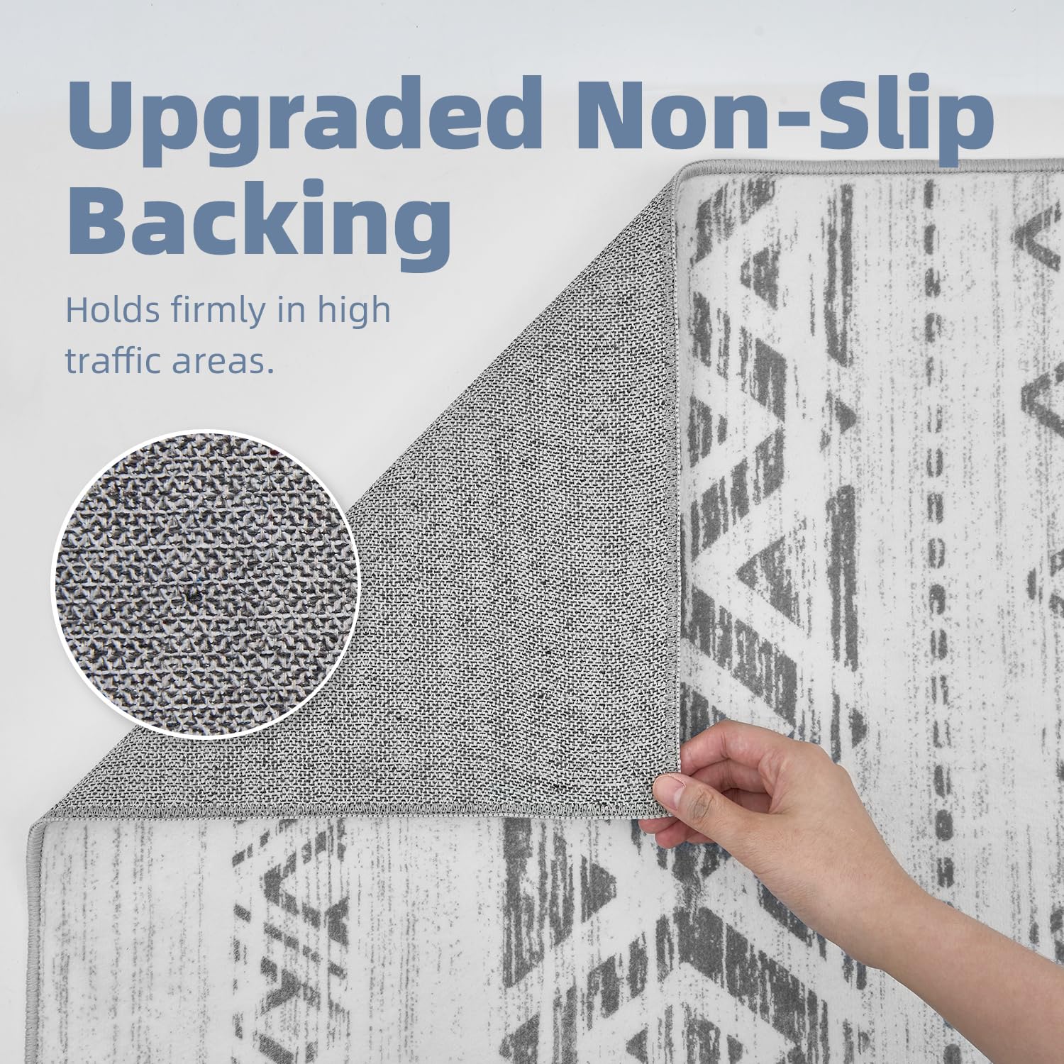 5x7 Area Rugs for Living Room Non Slip Soft Washable Rug Distressed Modern Moroccan Boho Rug Neutral Indoor Carpet Large Area Rugs for Bedroom Dining Room Office Playroom, Brown