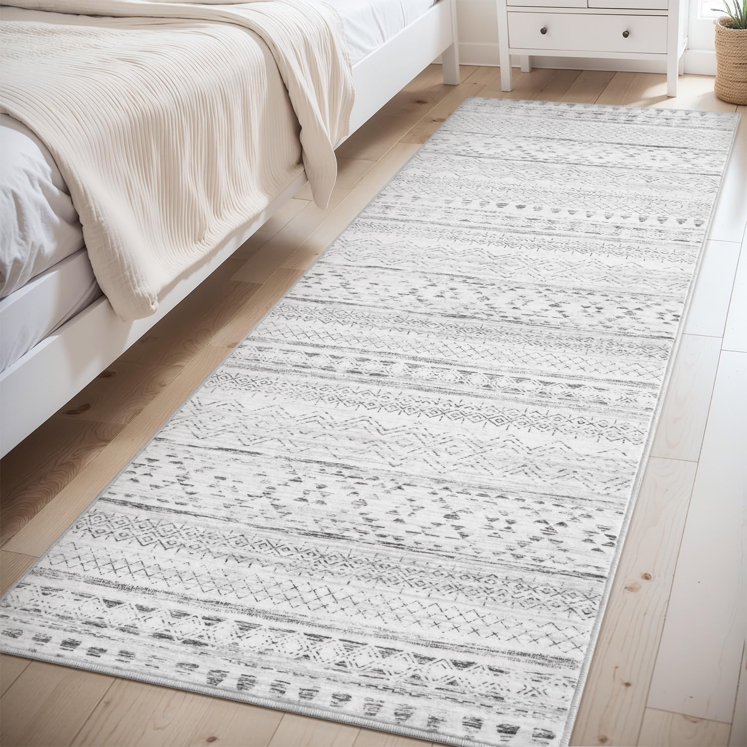 5x7 Area Rugs - Soft, Washable Neutral Boho Carpet for Living, Bedroom, Dining & Play Rooms - Indoor Brown