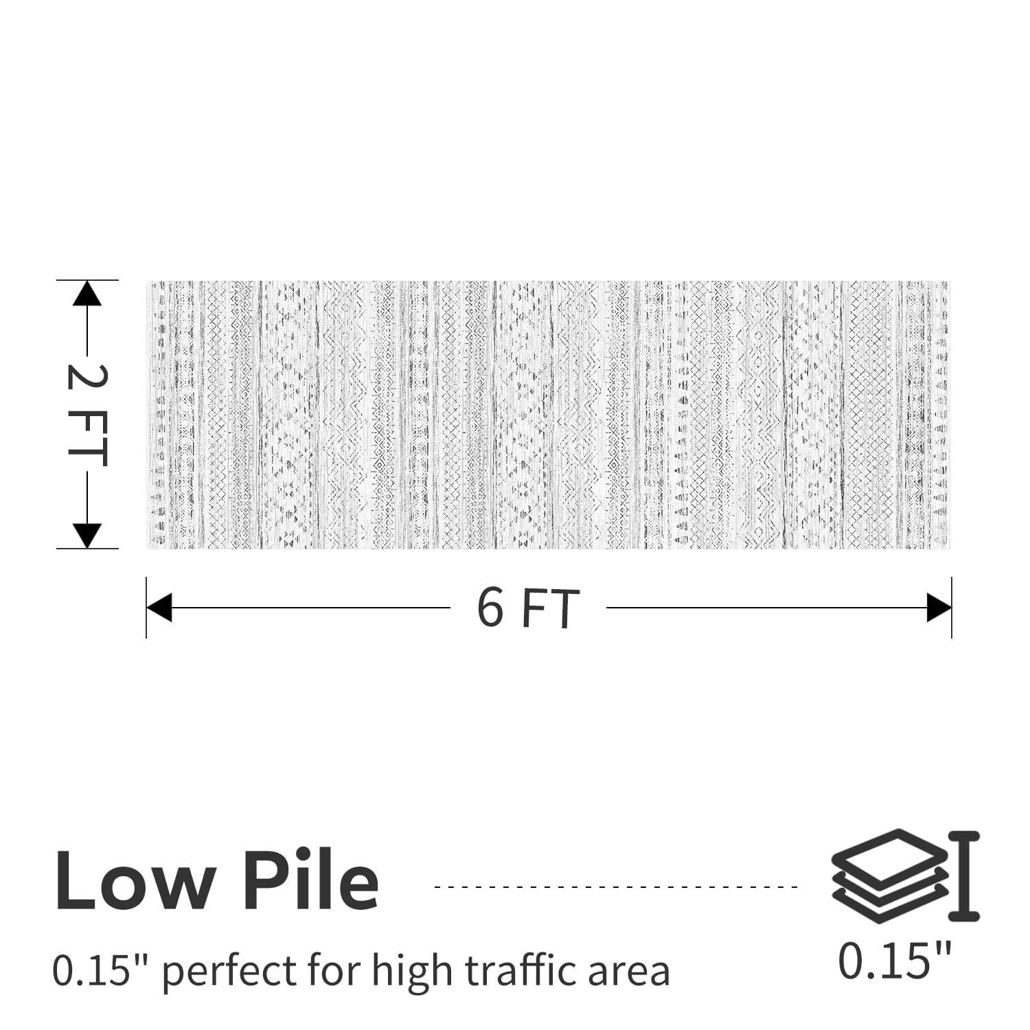 5x7 Area Rugs - Soft, Washable Neutral Boho Carpet for Living, Bedroom, Dining & Play Rooms - Indoor Brown