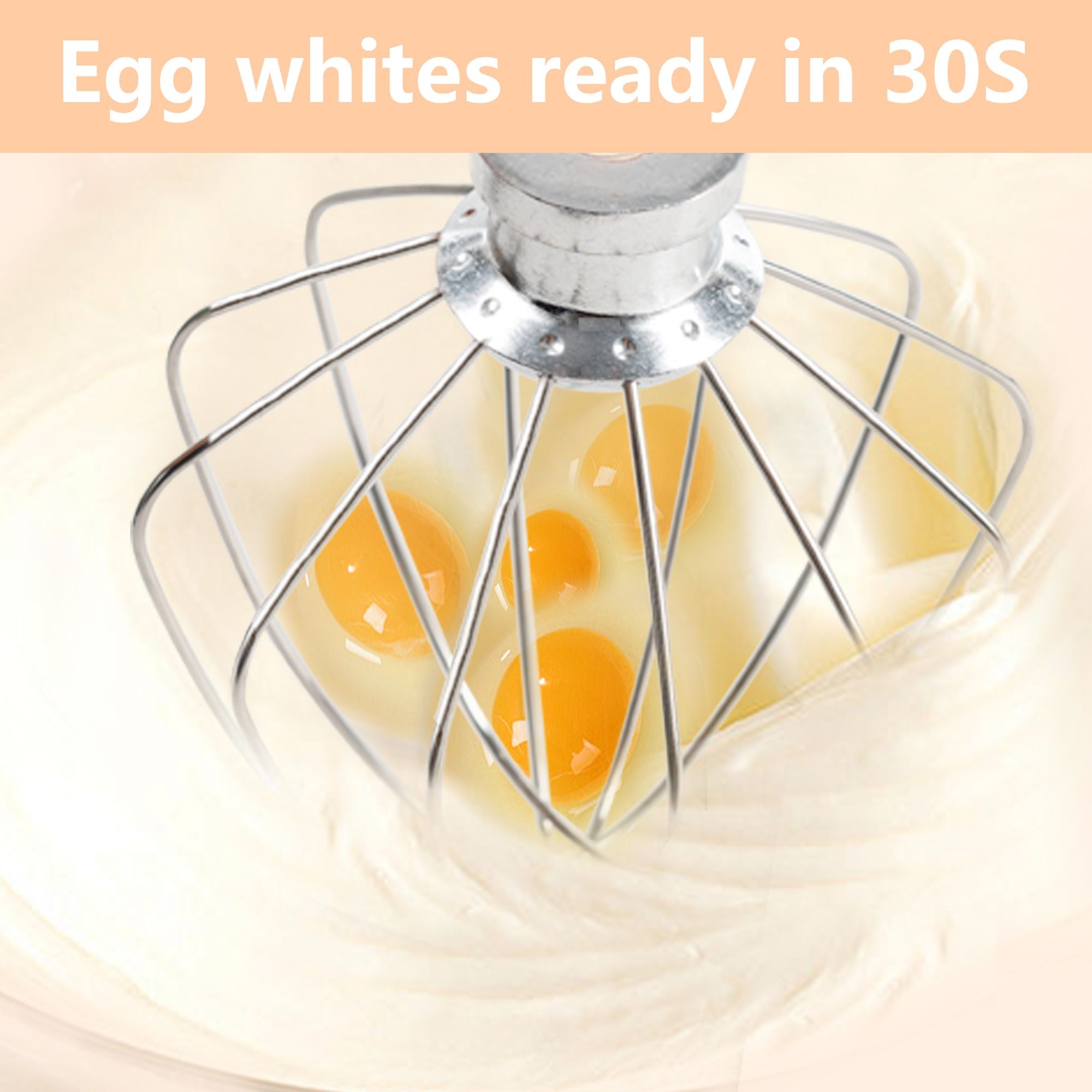 6-Wire Whipped cream Attachment for KitchenAid 4.5-5 Quart Tilt-Head Stand Mixer, K45WW accessory Replacement, Egg Cream Stirrer, Cake Mayonnaise Whisk, Whipping Egg White(Not for dishwasher)