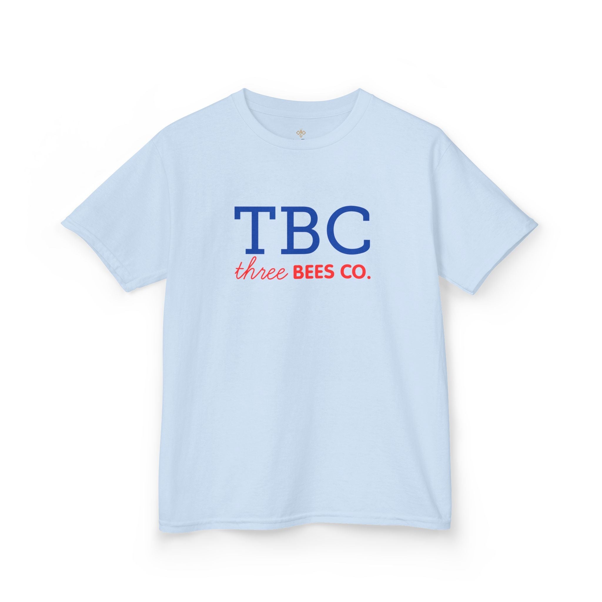 Kids Heavy Cotton Gildan Three Bees Co. in Blue and Red Hive Tee