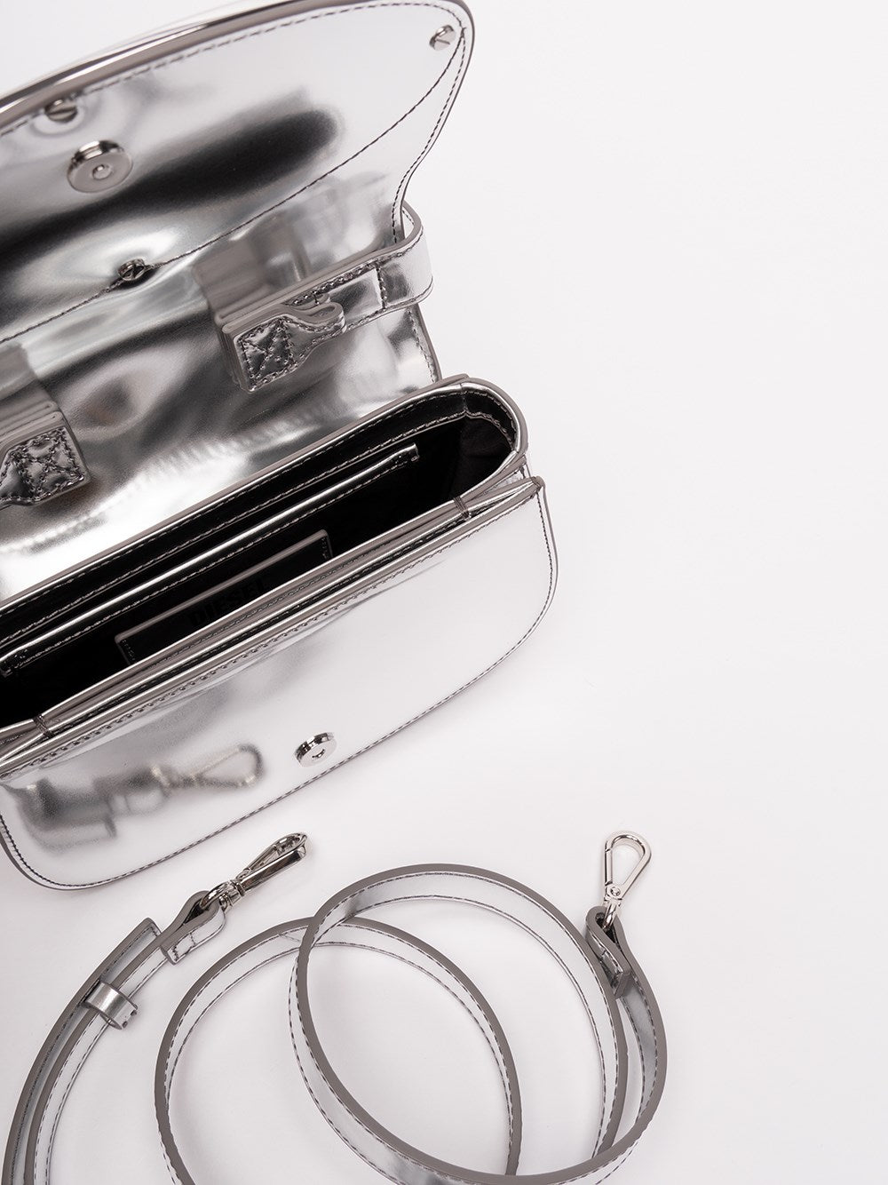 Diesel Women `1Dr` Iconic Shoulder Bag In Mirrored Leather