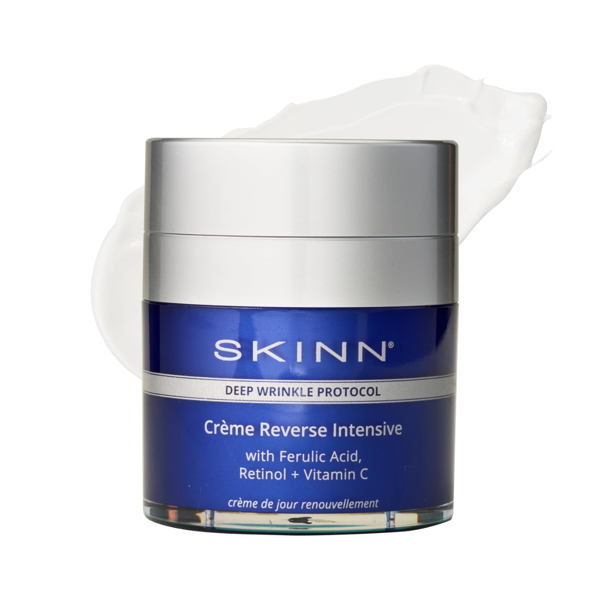 SKINN Crème Reverse with Ferulic Acid, Retinol and Vitamin C-Crème Reverse Intensive-Anti-Aging Cream with Hyaluronic Acid to Plump Skin Vitamin C Help to Improving Tone, Firmness of Skin