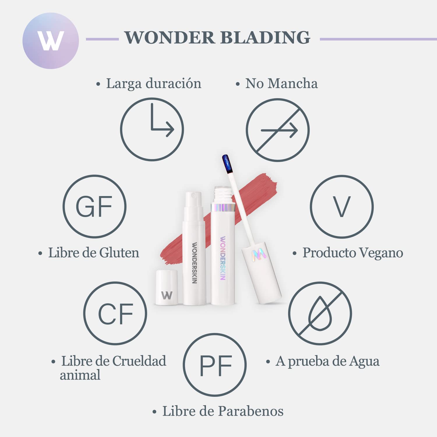 Wonderskin Wonder Blading All Day Lip Stain Peel Off Masque - Long Lasting, Waterproof and Transfer Proof Nude Lip Tint, Matte Finish Peel Off Lip Stain (Whimsical Masque)