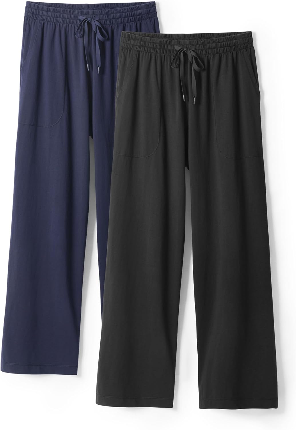 DAVID ARCHY Men's Pajama Pants Cotton Comfy Sleep Bottoms, Lightweight Lounge Pants with Pockets Soft Sleepwear PJs, 2 Pack