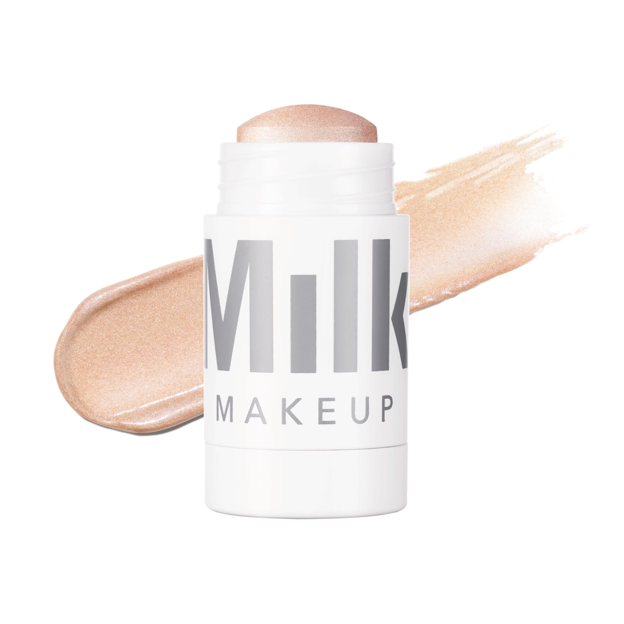 Milk Makeup Highlighter – Cream Highlighter Stick for Face + Body with Radiant, Shimmery Glow – Buildable, Blendable, Vegan Formula for All Skin Types – Turnt (Golden Peach), 0.21 oz