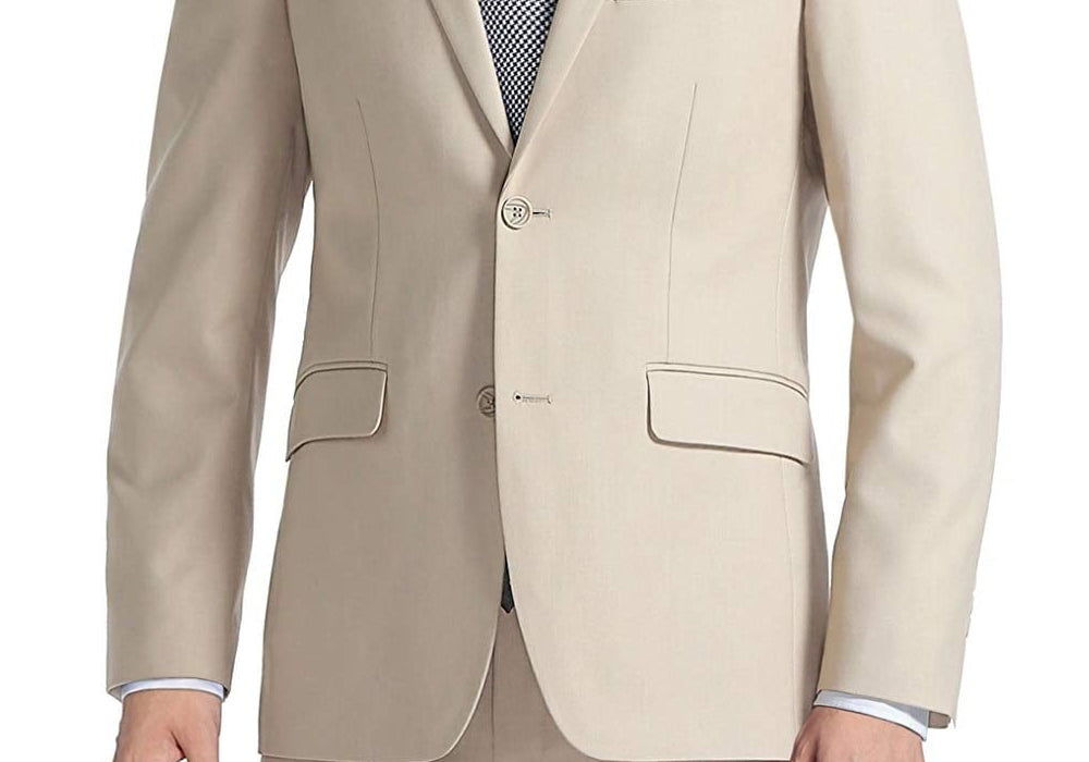 Azzuro Men 2-Piece Suit Set with Jacket and Dress Pants, Slim Fit Size 44L by Steals