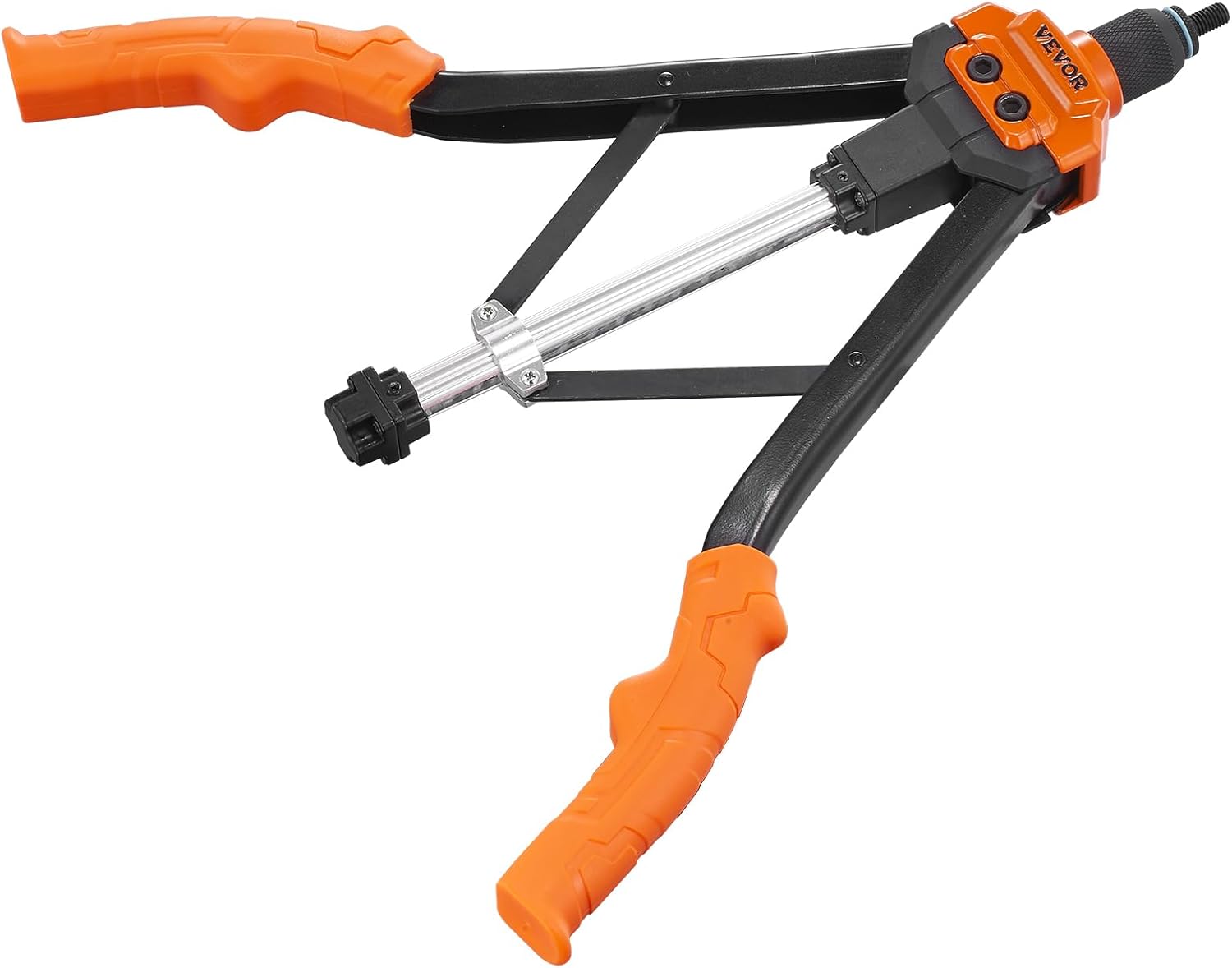 VEVOR Rivet Nut Tool, 16 inch Rivnut Tool Kit with 13PCS Metric and SAE Mandrels, 186PCS Rivet Nuts, Semi-auto Retraction, M3, M4, M5, M6, M8, M10, M12, 1/4-20, 5/16-18, 3/8-16, 1/2-13, 8-32, 10-24