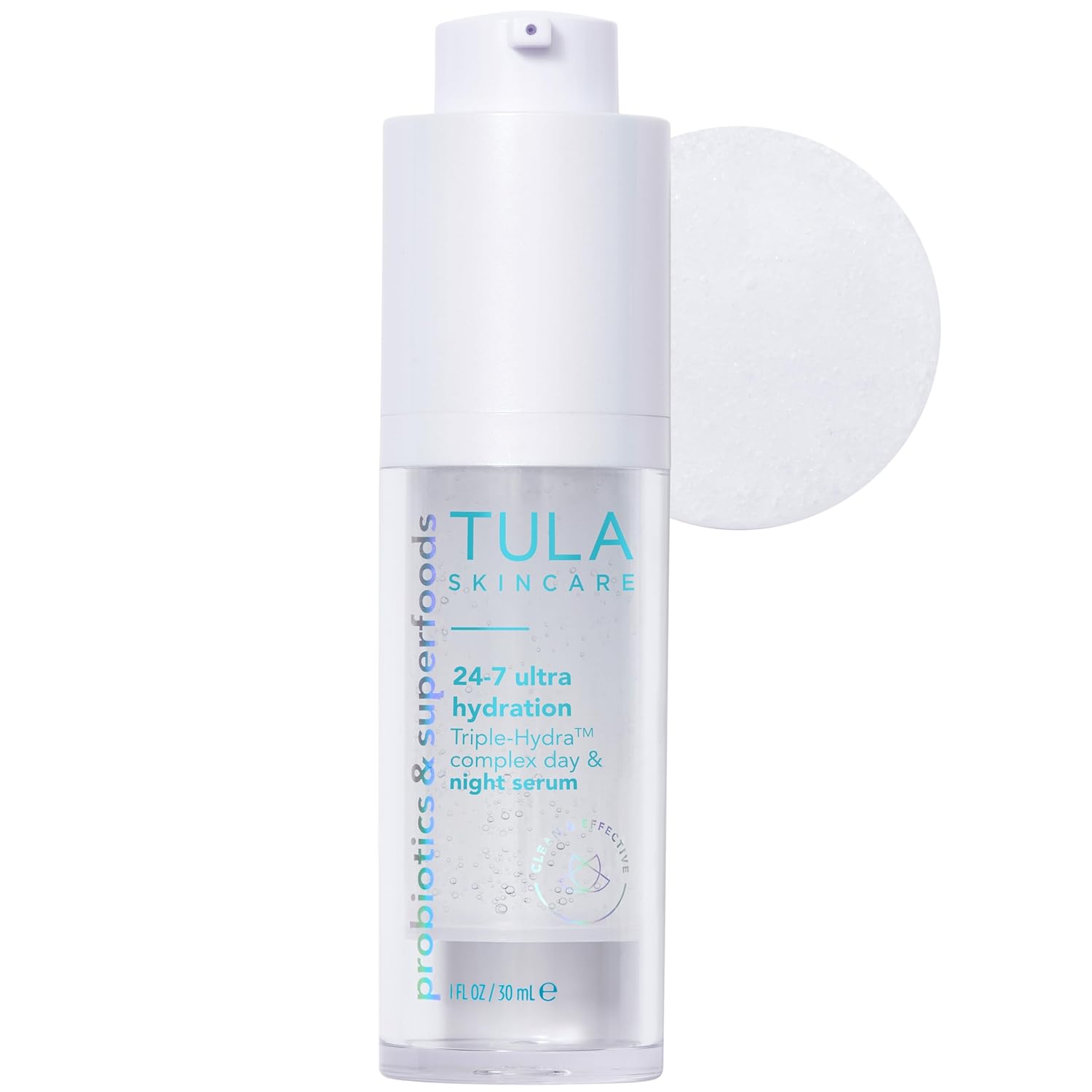TULA Skin Care 24/7 Ultra Hydration - Triple Hydra Complex Day & Night Serum, Plumps Skin & Delivers Moisture While Reducing Fine Lines, 1 fl oz.