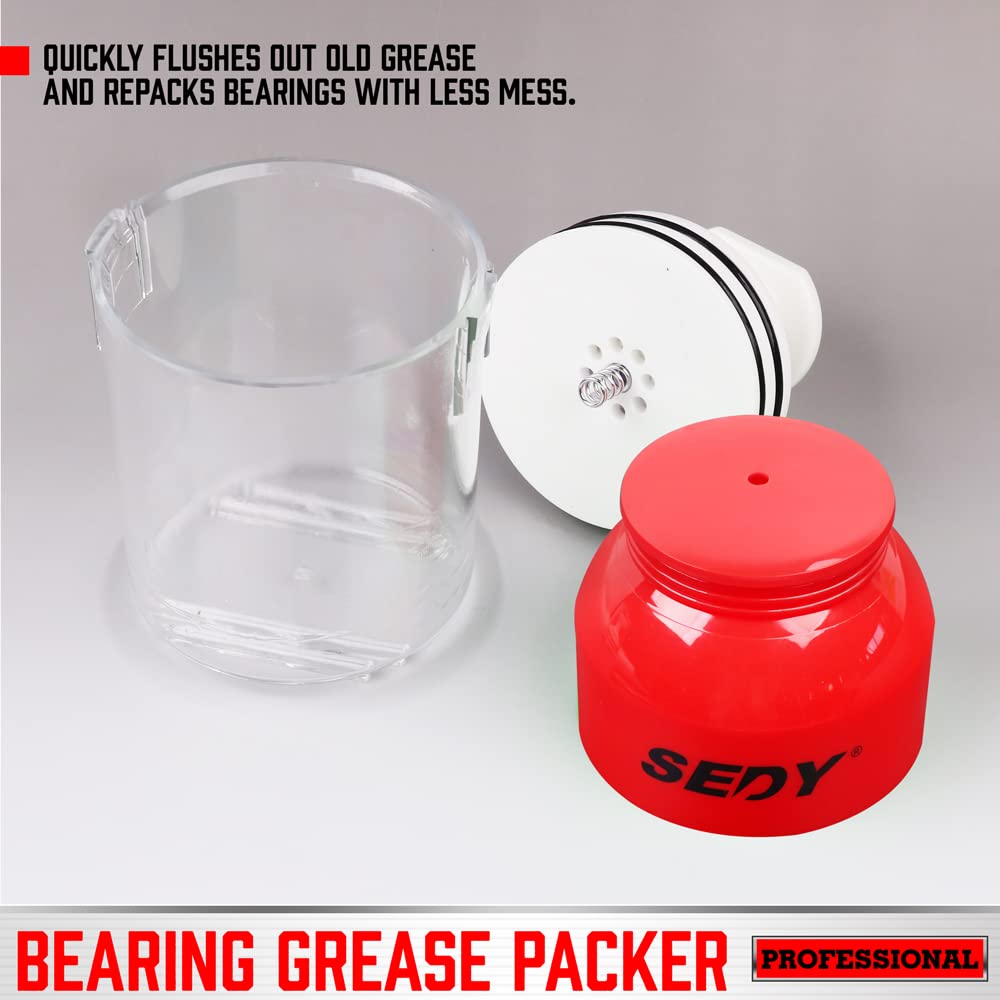 Premium Bearing Packer Kit, Handy Wheel Bearing Packer Tool Portable Wheel Bearing Grease Packer, Effortlessly Flushes Old Grease and Repacks Wheel Bearings
