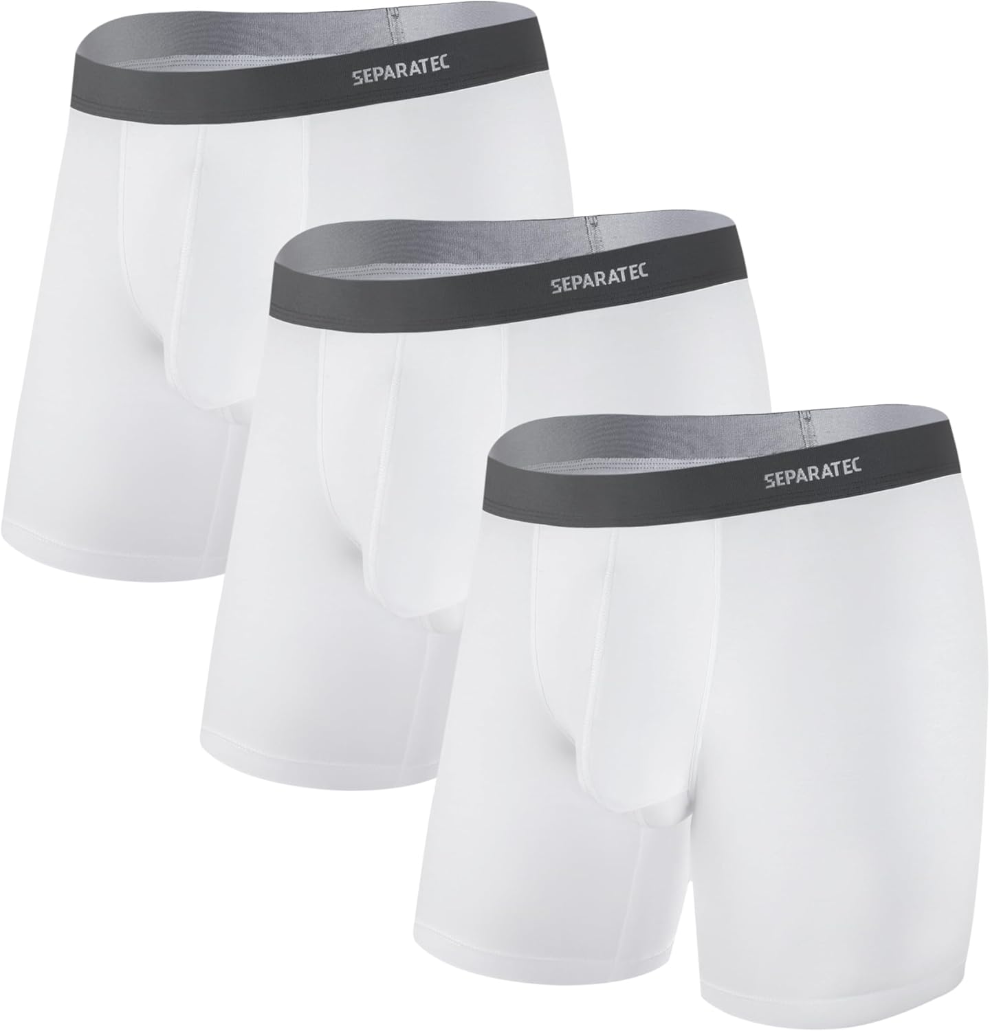 Separatec Mens Underwear with Pouch Moisture Wicking Rayon Made From Bamboo Underwear Men Breathable Boxer Briefs 3 or 6 Pack