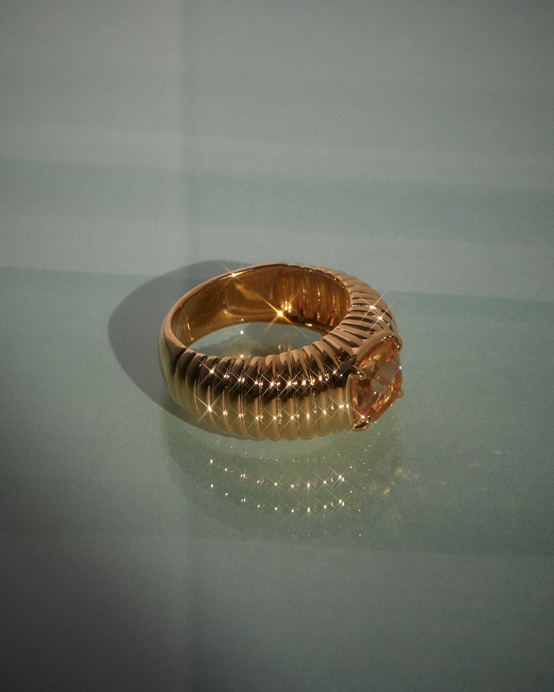 The Elizabeth Cushion Ring- Citrine
