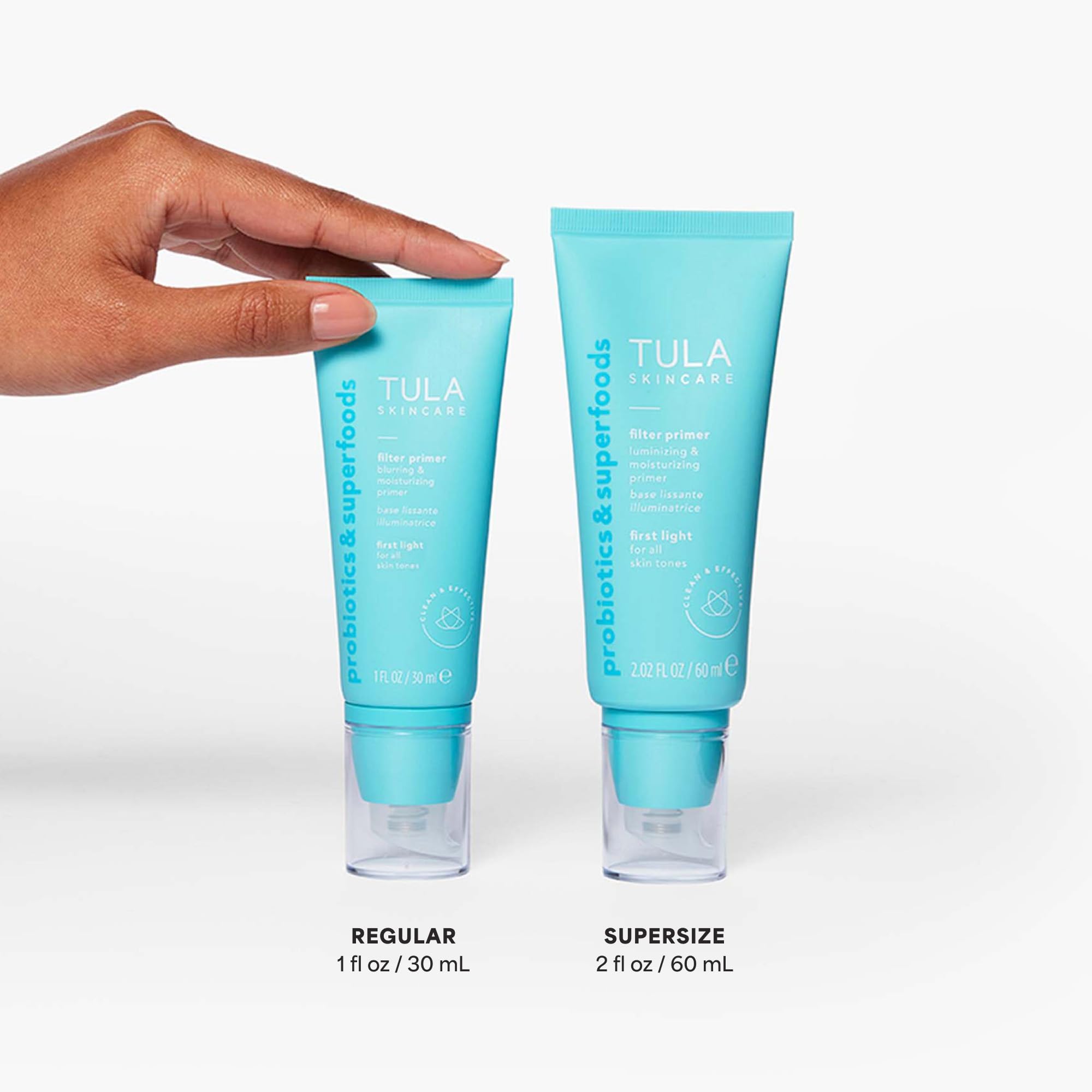 TULA Skin Care Face Filter Blurring and Moisturizing Primer - First Light, Evens the Appearance of Skin Tone & Redness, Hydrates & Improves Makeup Wear