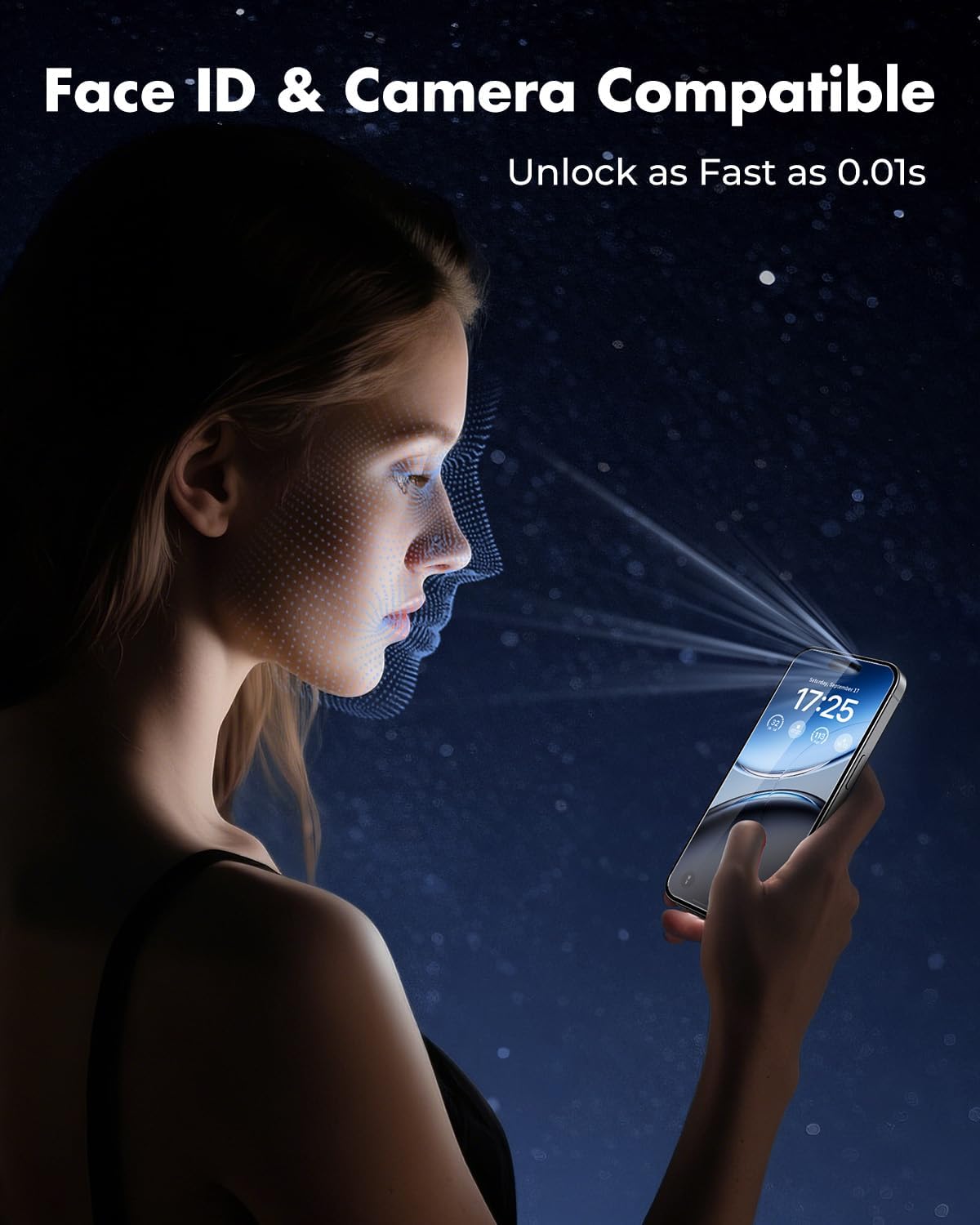 UNBREAKcable 4-Pack Screen Protector for iPhone 17, Double Shatterproof Tempered Glass [Easy Installation Frame] [9H Hardness] [99.99% HD Clear] [Case Friendly] for iPhone 6.3 inch