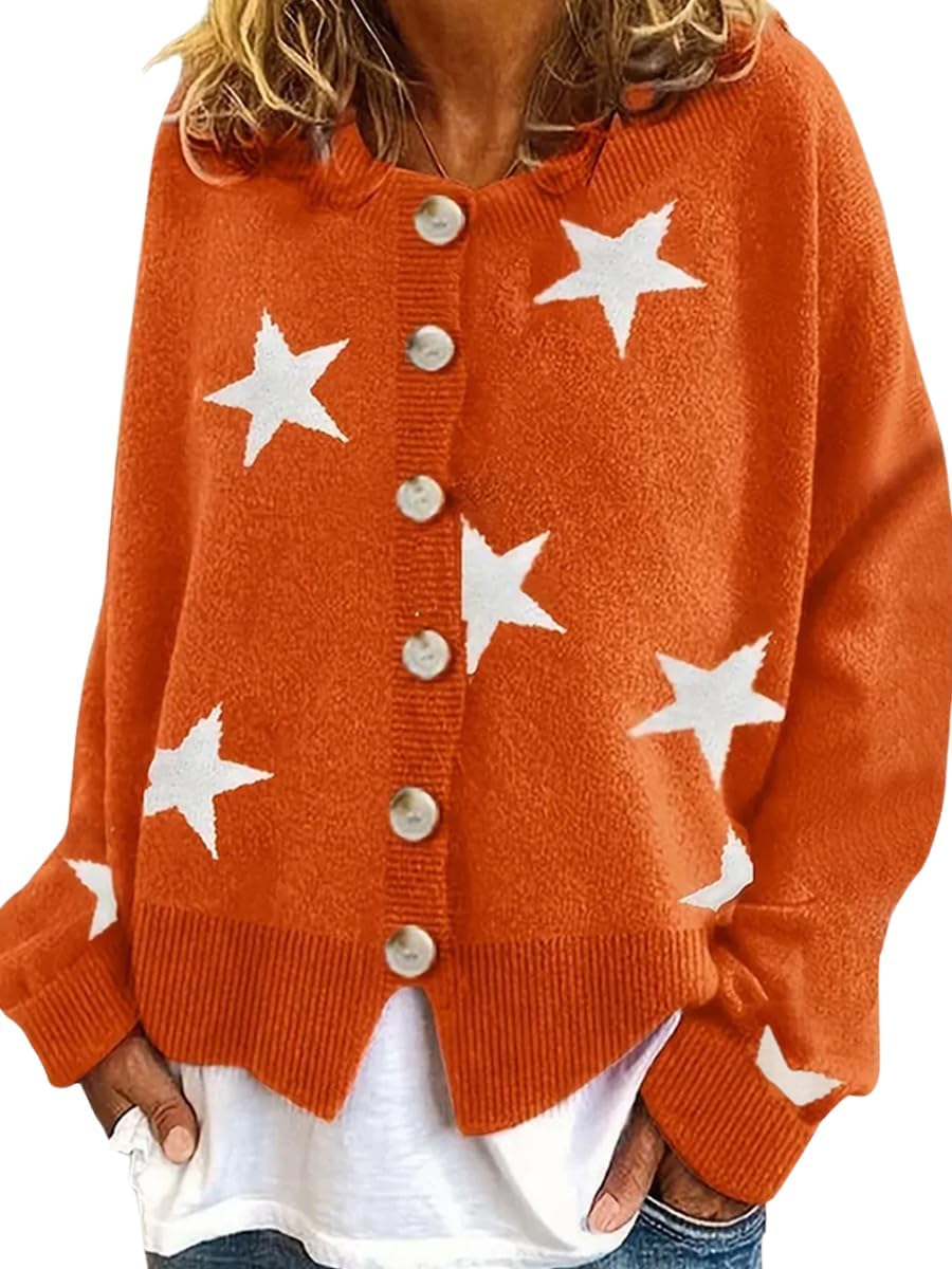 ZOCAVIA Women's Floral Knit Sweaters Cardigan Fall Winter Button Down Open Front Casual Flower Embroidered Cropped Sweaters