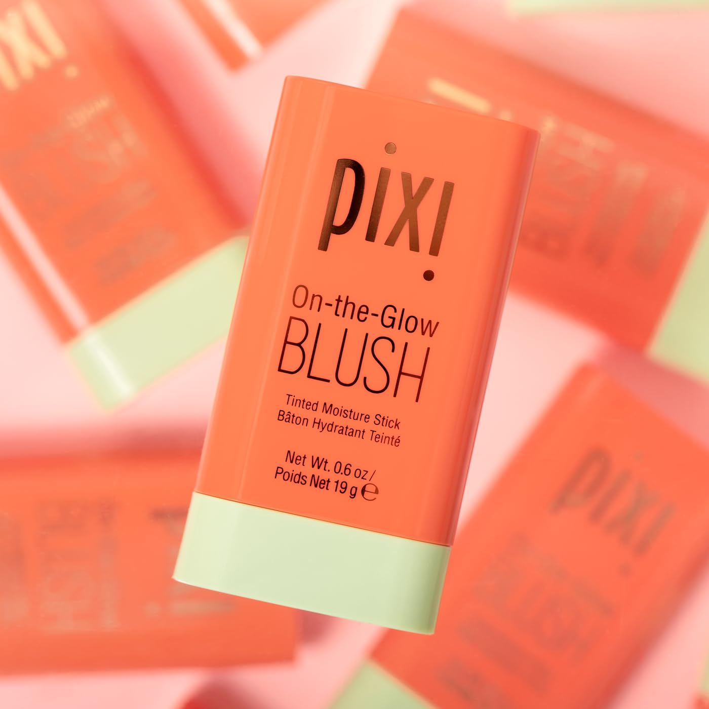 Pixi On-the-Glow Blush - Fleur, Hydrating Tinted Moisture Blush Stick with Ginseng, Aloe Vera & Fruit Extracts, For Cheeks & Lips, 19g / 0.6oz, Paraben-Free