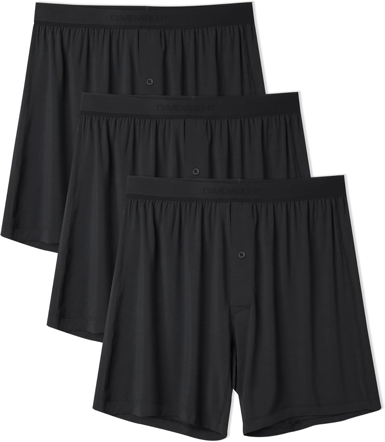 DAVID ARCHY Ultra Soft Modal Underwear Mens Boxer Shorts Loose Breathable Boxers for Men Pack