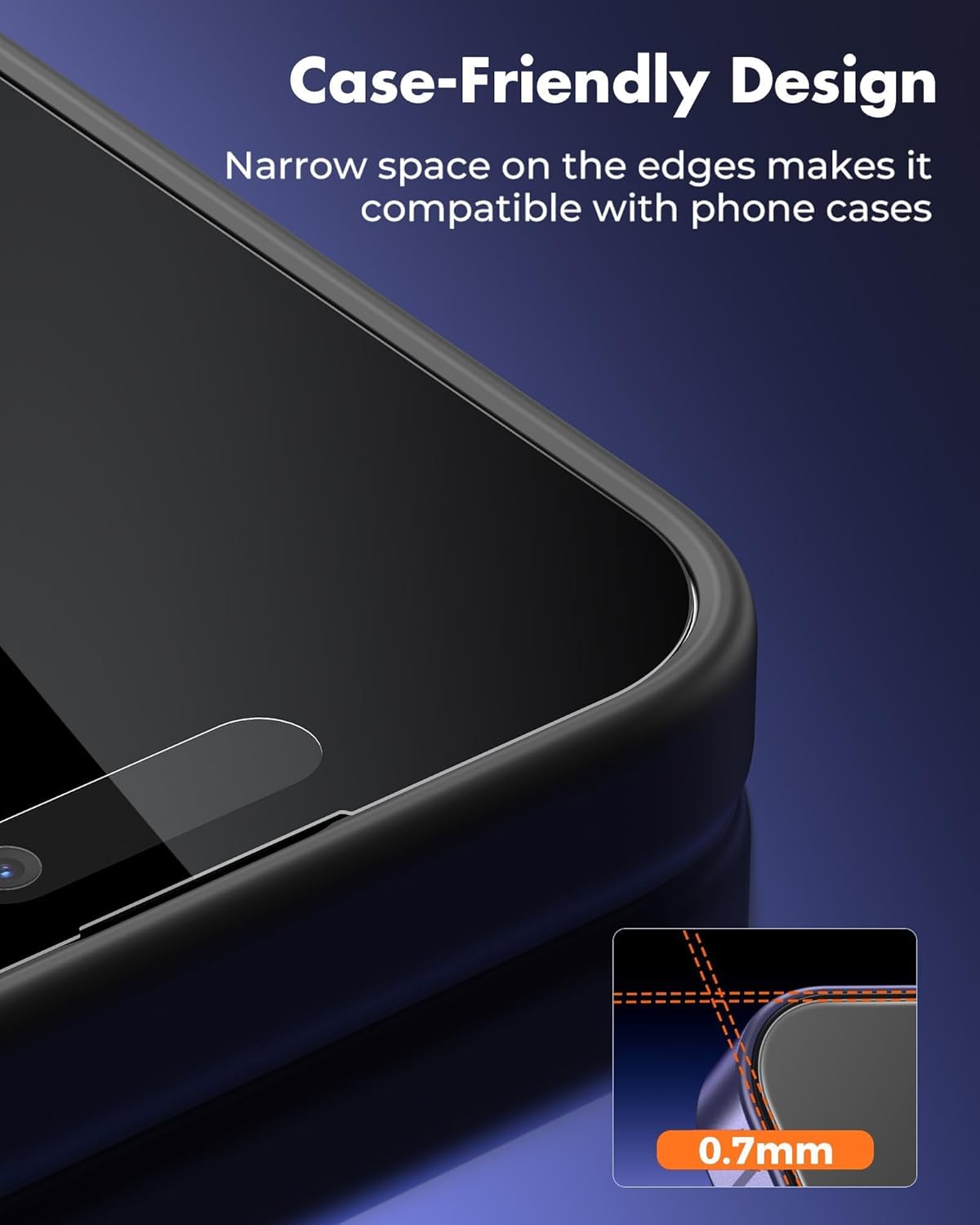 UNBREAKcable 2PCS Screen Protector for iPhone 16-1 Privacy Tempered Glass+1 Clear Glass Double Shatterproof [Easy Installation Frame] [9H Hardness] [Case Friendly] Anti-Scratch for iPhone 6.1 inch